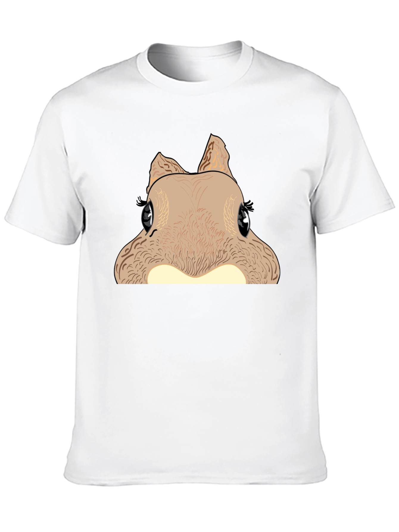 Funny Squirrel Graphic Tee - Black Cotton T-Shirt