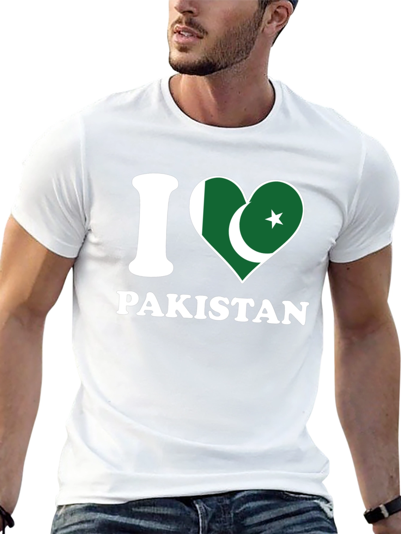 I Love Pakistan T-Shirt - Country Flag Heart Design