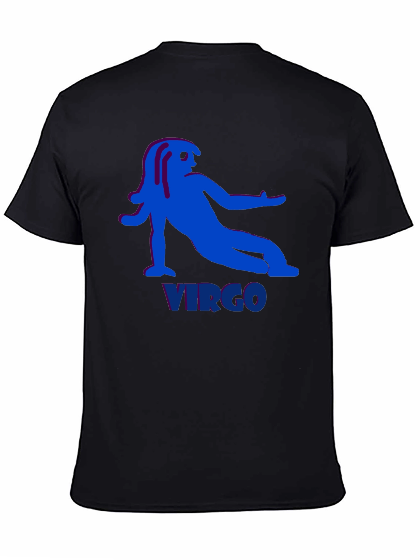 Virgo Zodiac Graphic Tee - Black Cotton T-Shirt