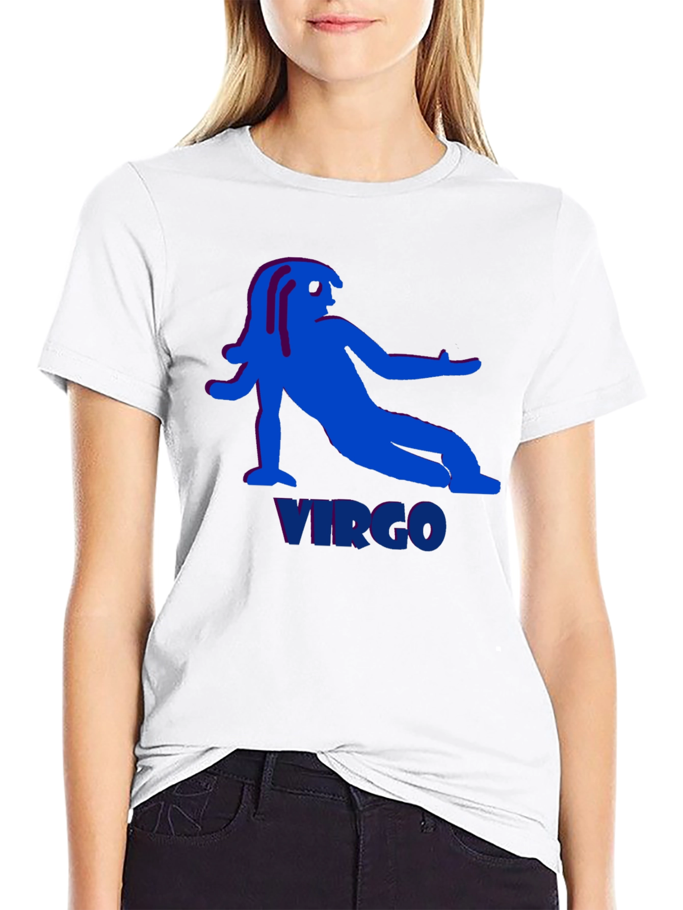 Virgo Zodiac Graphic Tee - Black Cotton T-Shirt