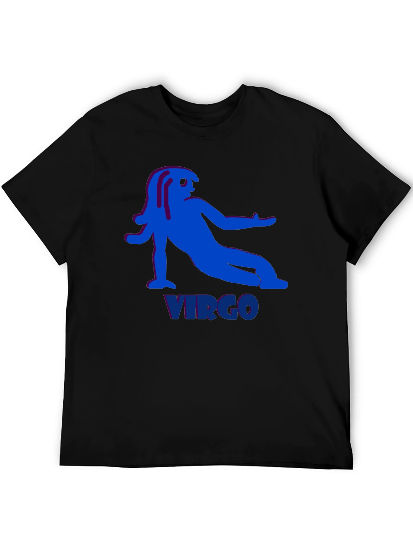 Virgo Zodiac Graphic Tee - Black Cotton T-Shirt