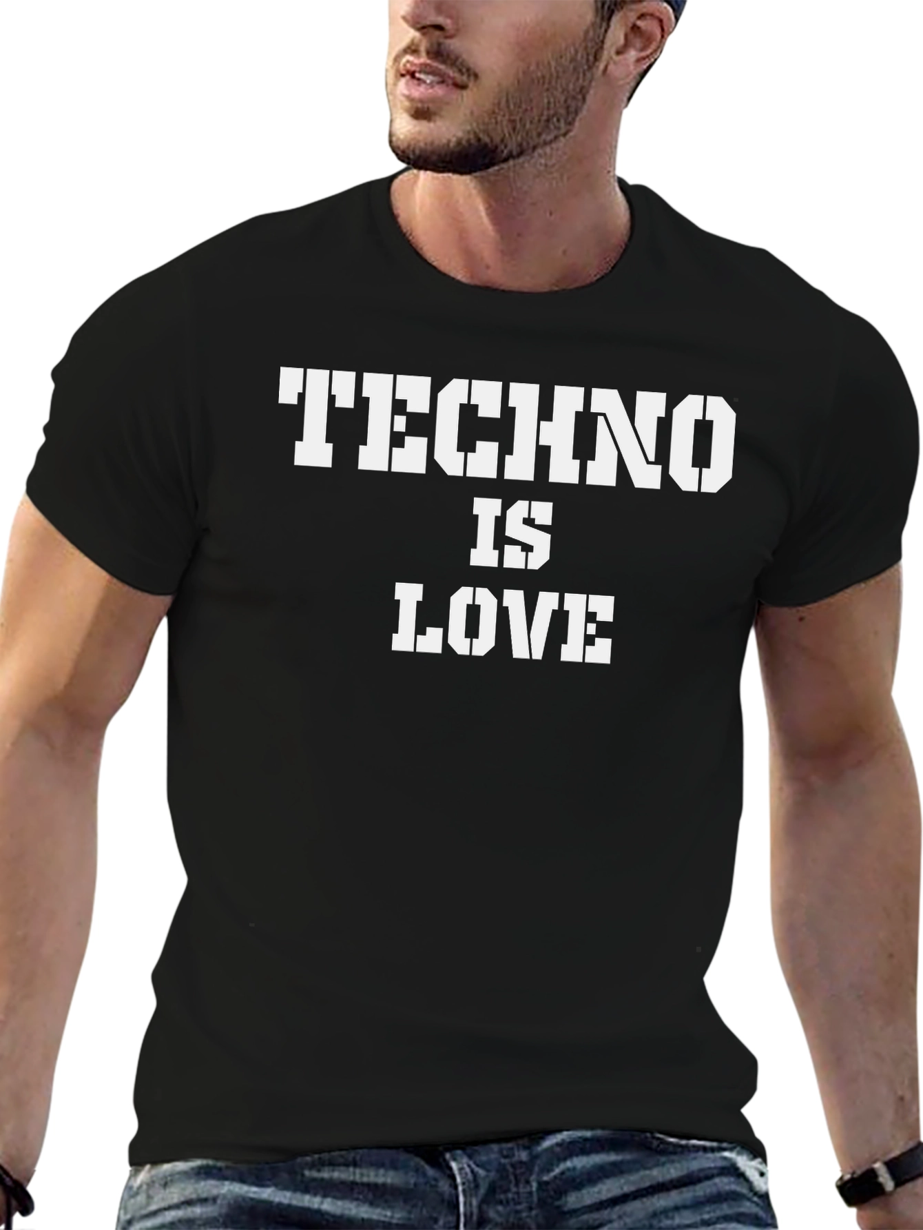 Techno is Love Black T-Shirt