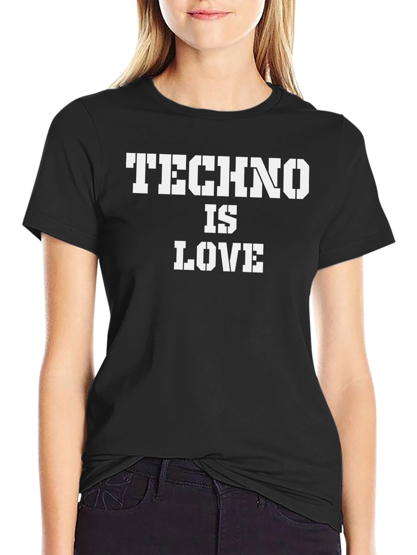 Techno is Love Black T-Shirt