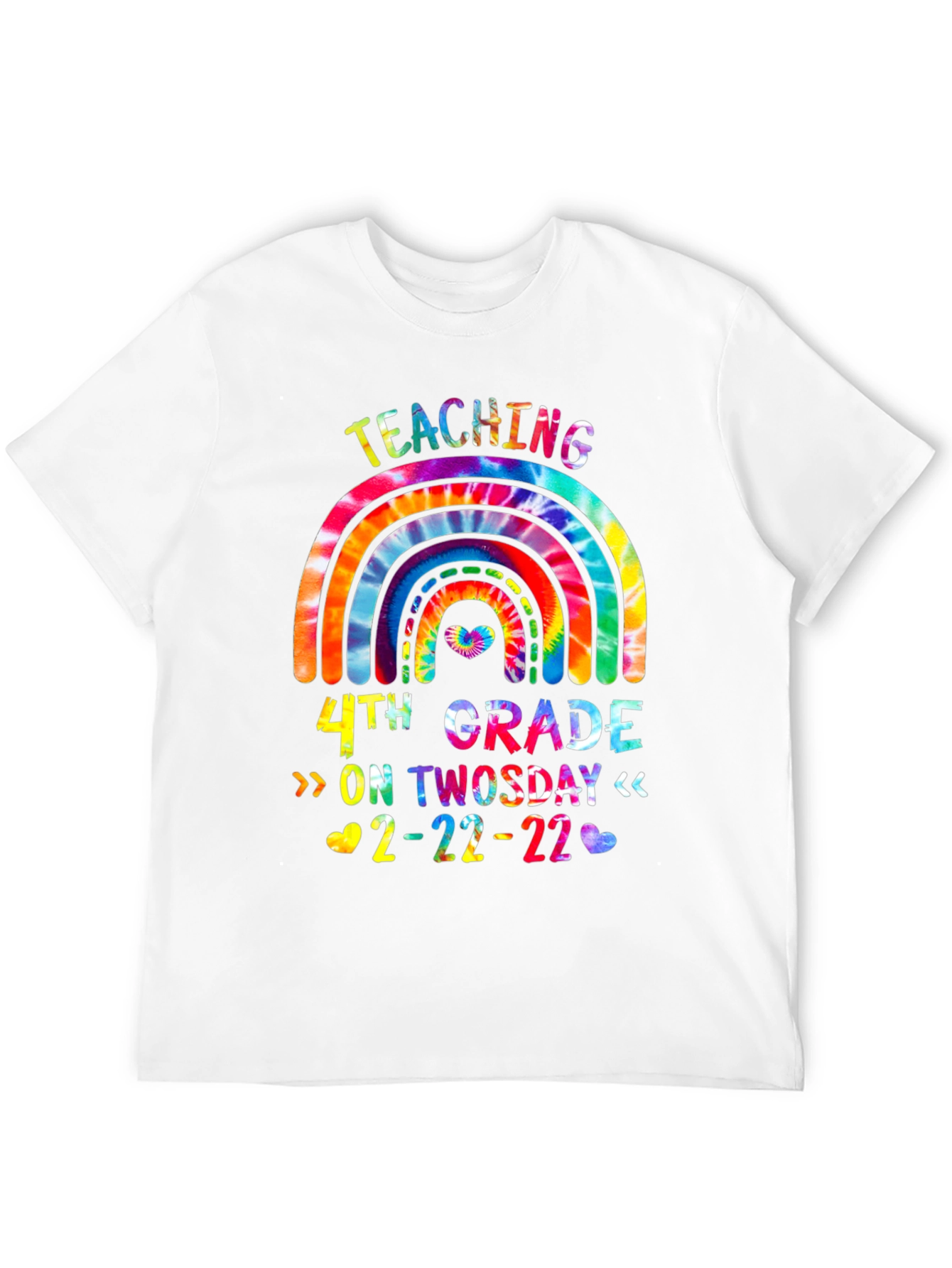 Teaching 4th Grade On Twosday 2-22-22 Tie Dye T-Shirt