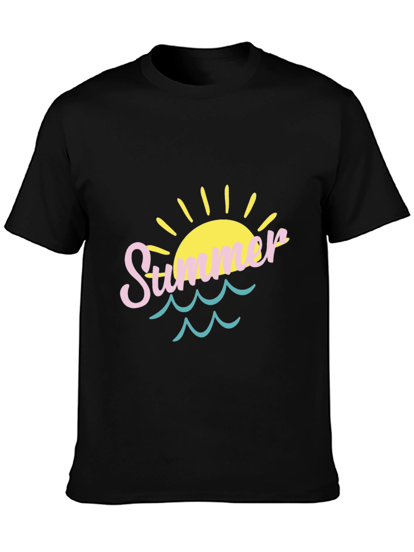 Summer Vibes T-Shirt - Sun & Waves Design