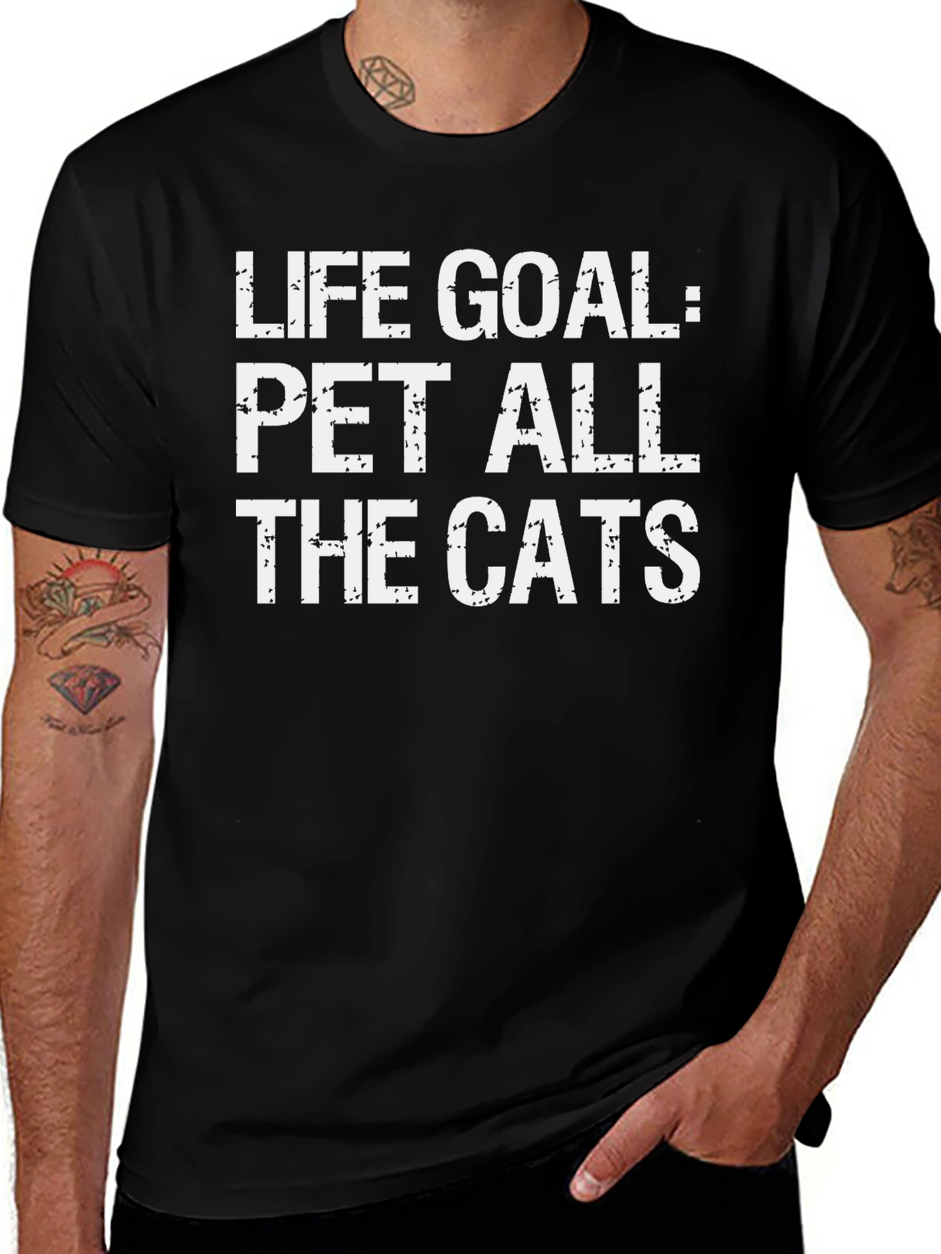Life Goal: Pet All The Cats T-Shirt