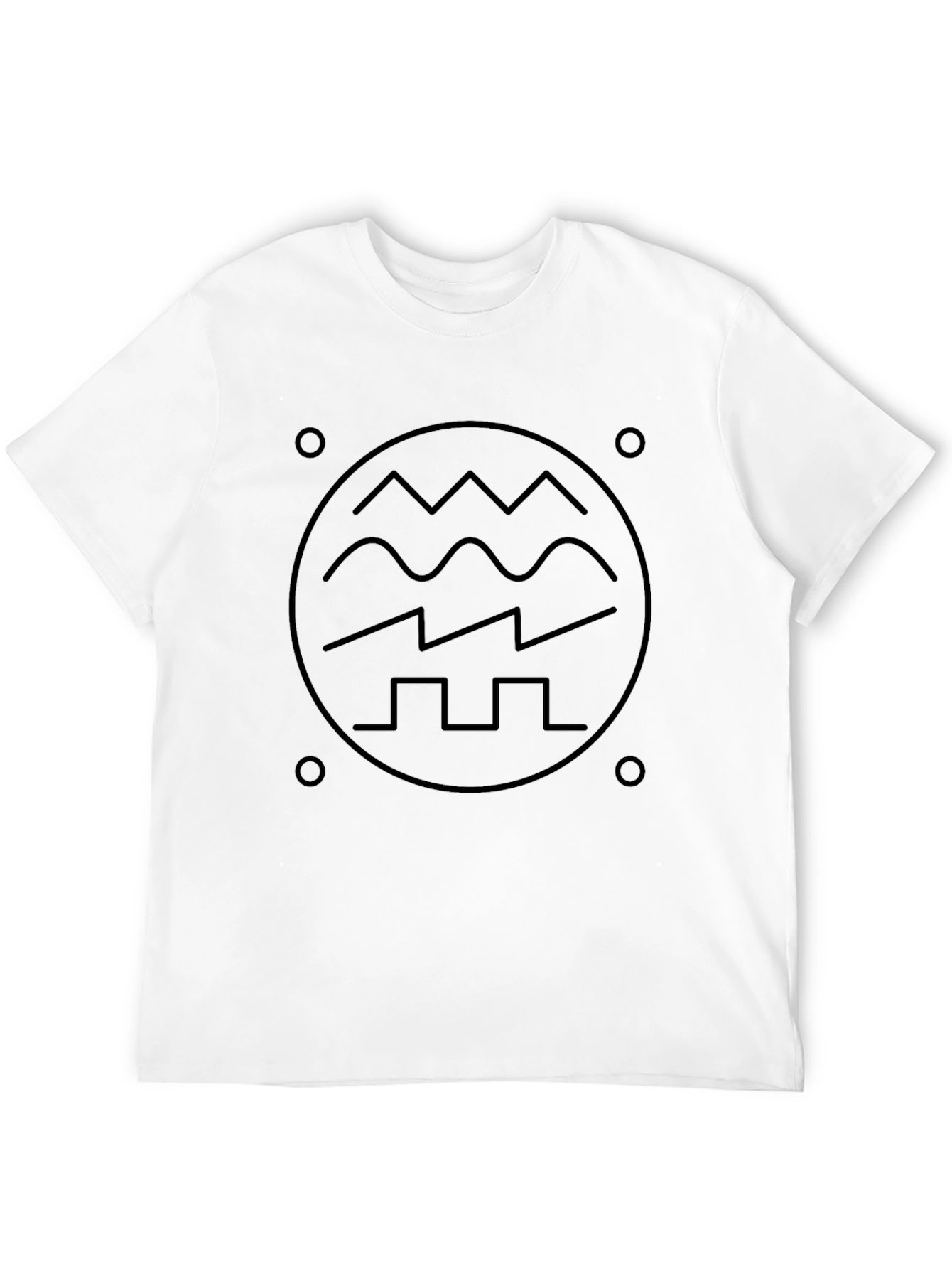 Abstract Waveform Graphic T-Shirt