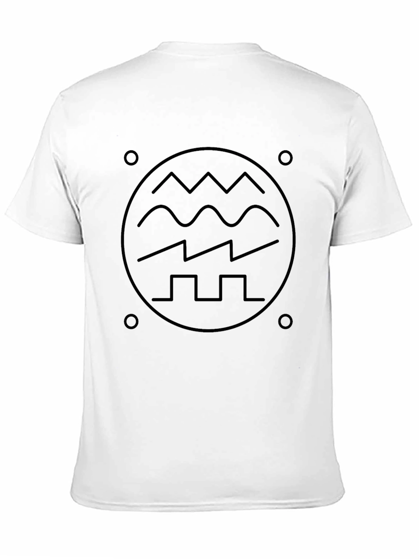 Abstract Waveform Graphic T-Shirt