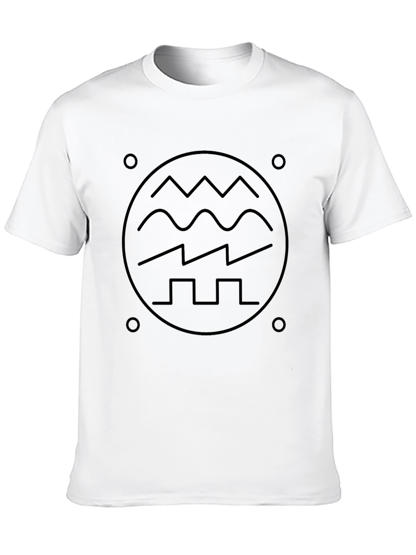 Abstract Waveform Graphic T-Shirt