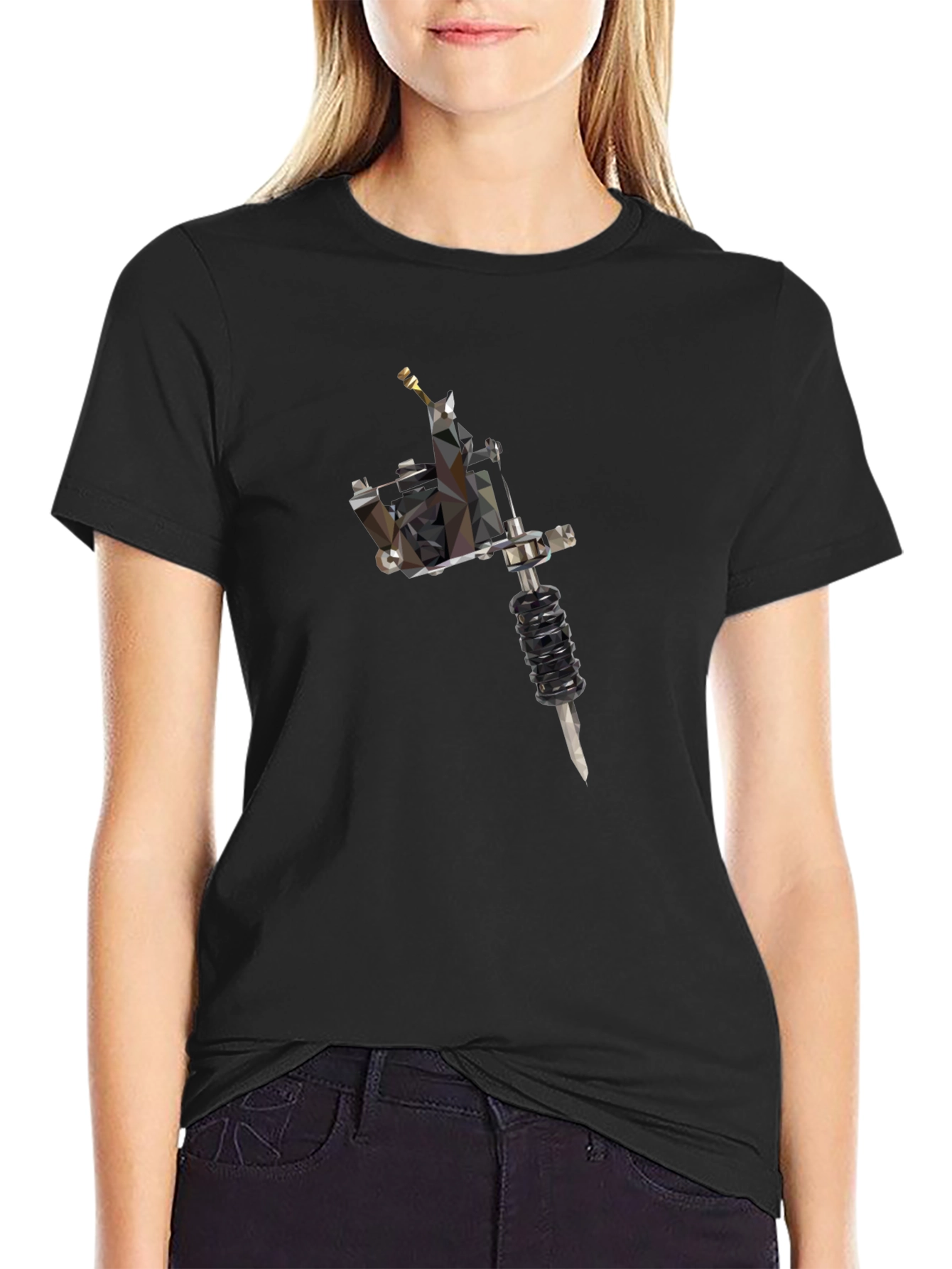 Tattoo Machine Graphic Tee - Black