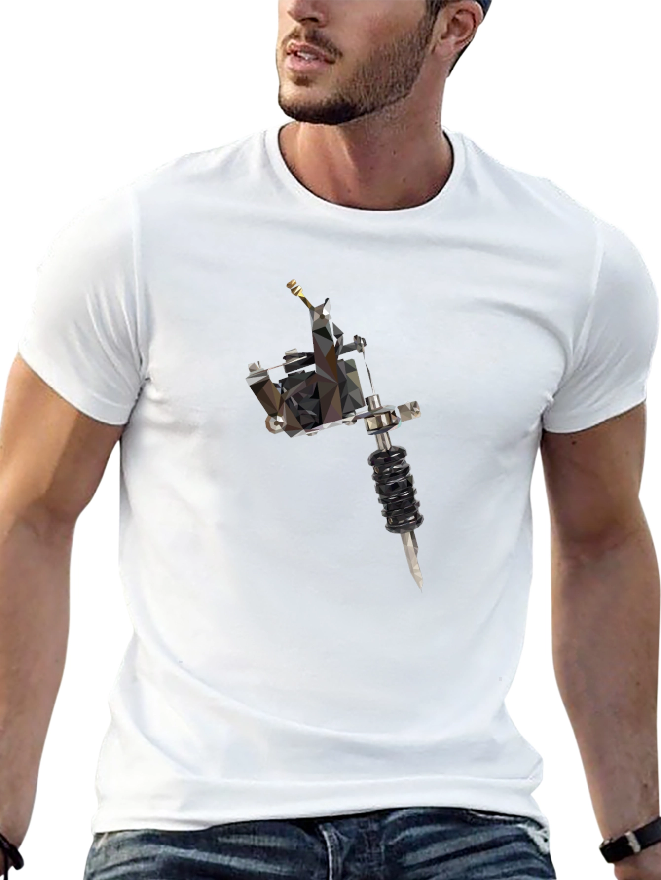 Tattoo Machine Graphic Tee - Black