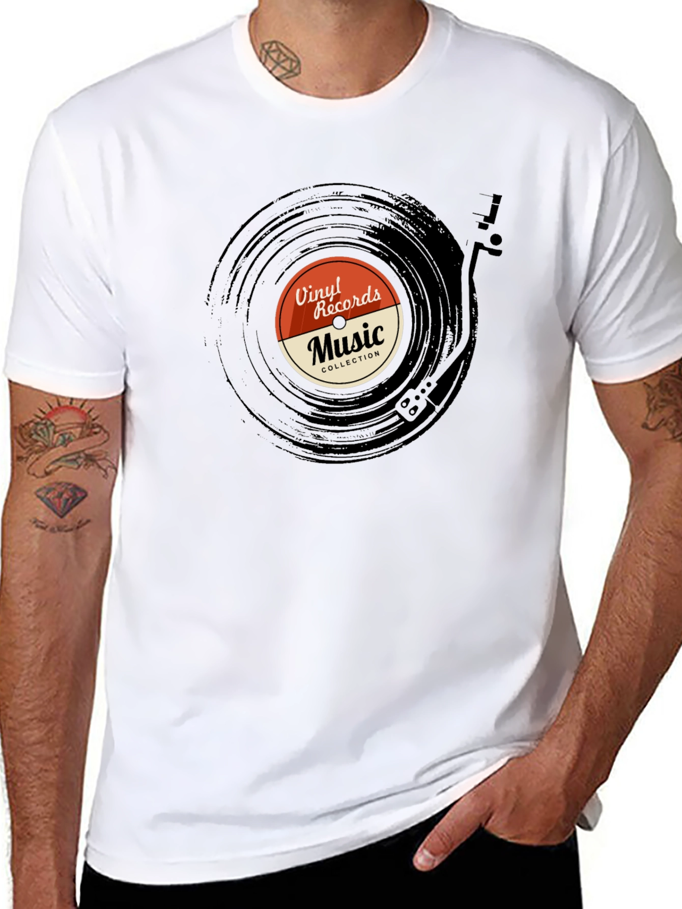 Vinyl Record Music Collection Graphic Tee