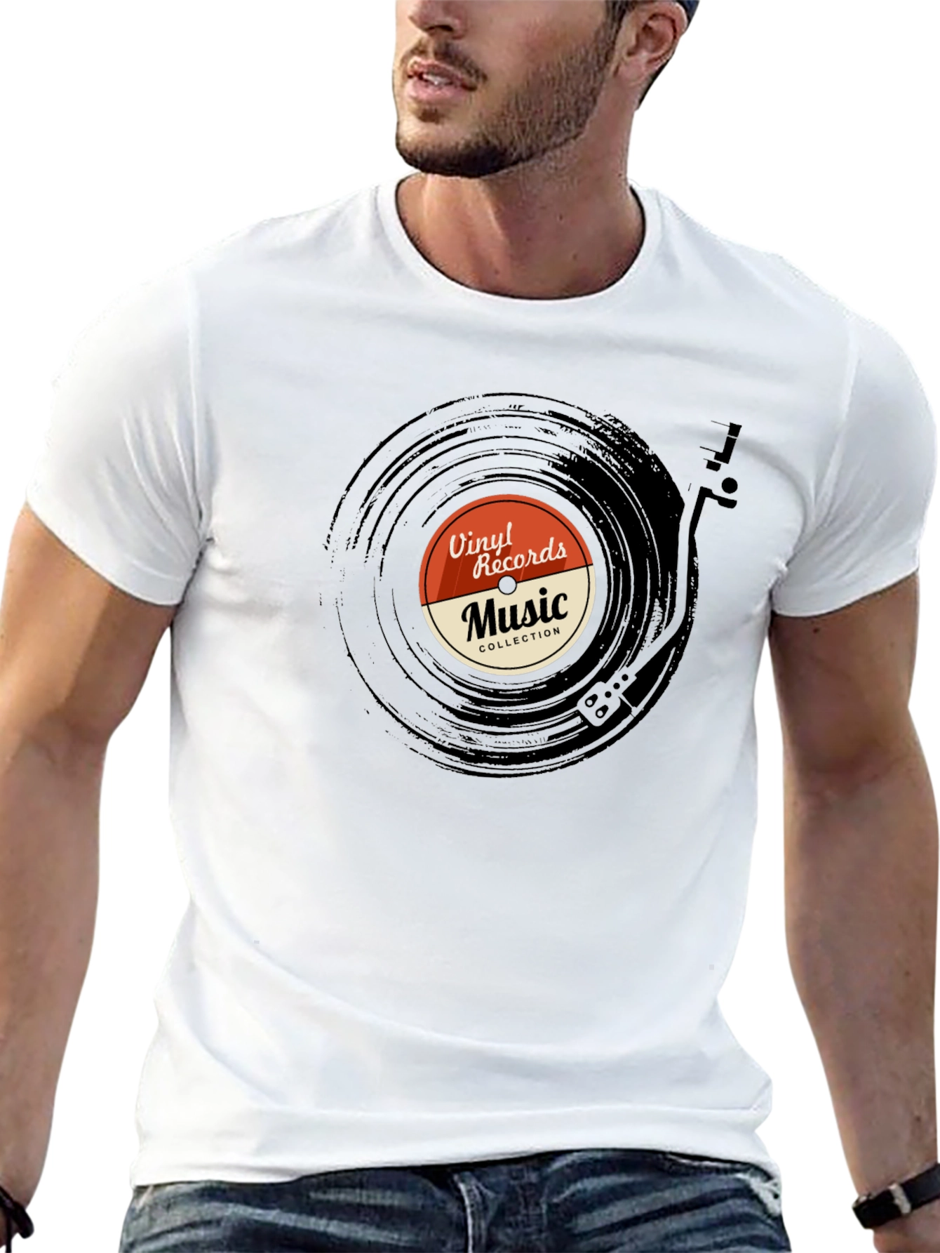 Vinyl Record Music Collection Graphic Tee
