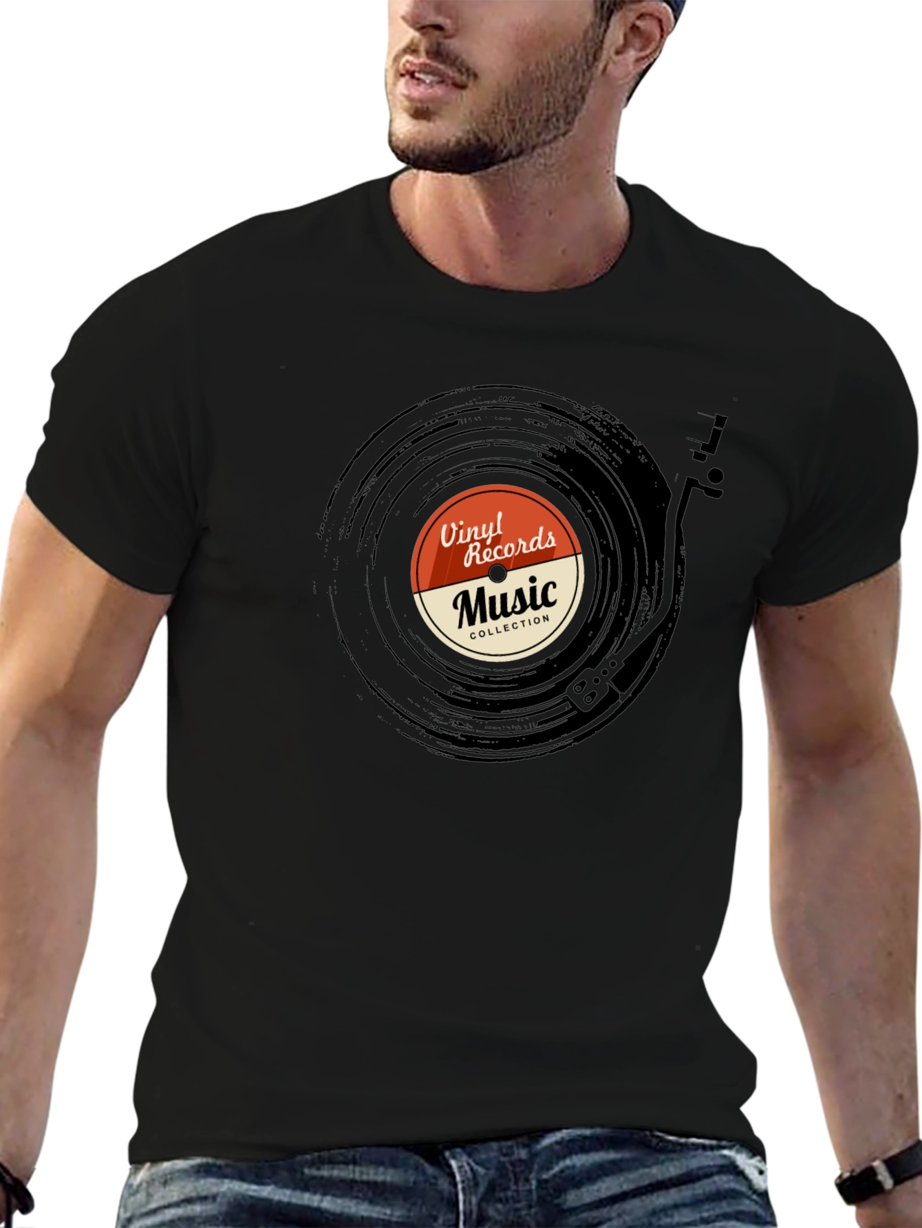 Vinyl Record Music Collection Graphic Tee