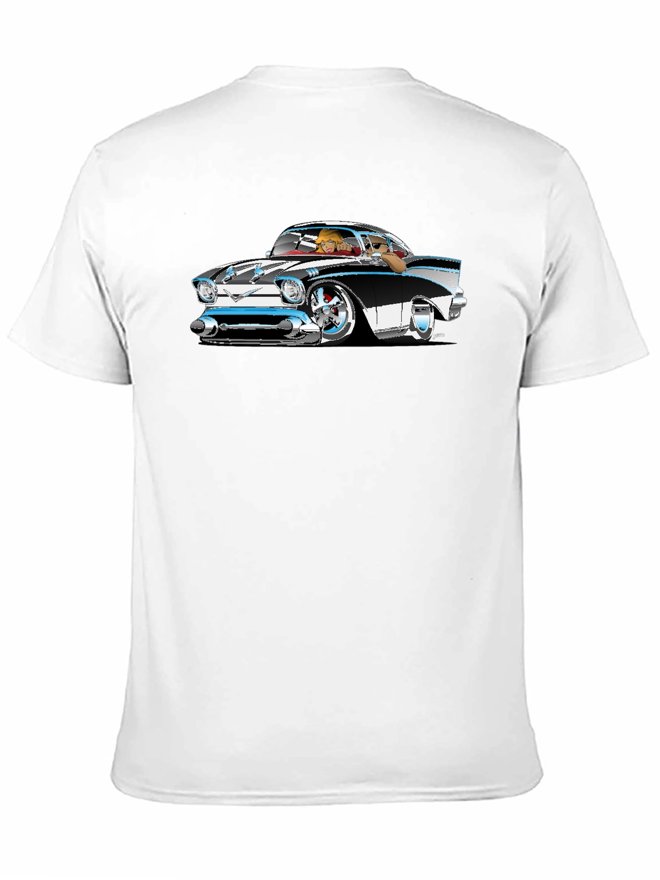 Classic Car Cartoon Graphic T-Shirt