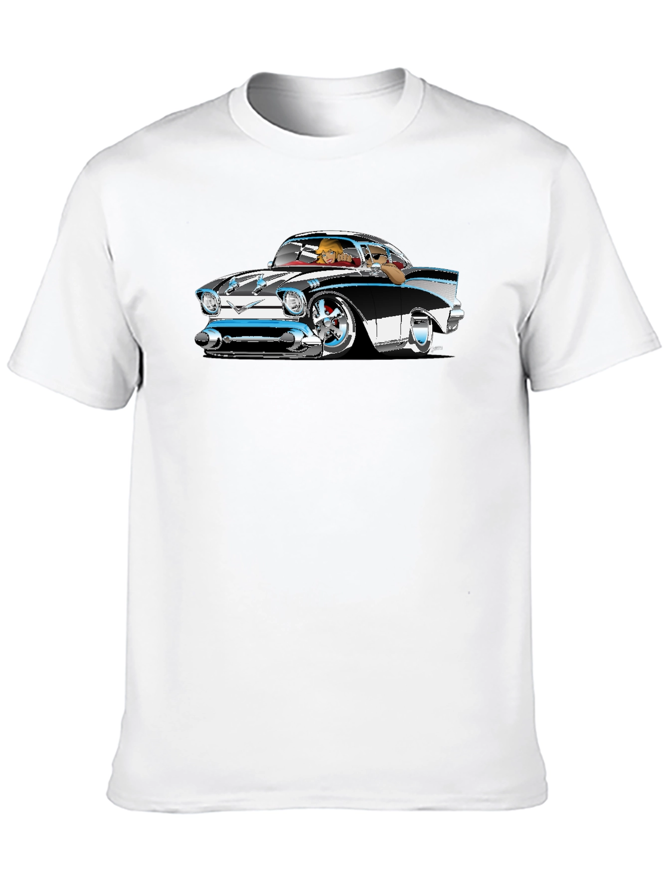 Classic Car Cartoon Graphic T-Shirt