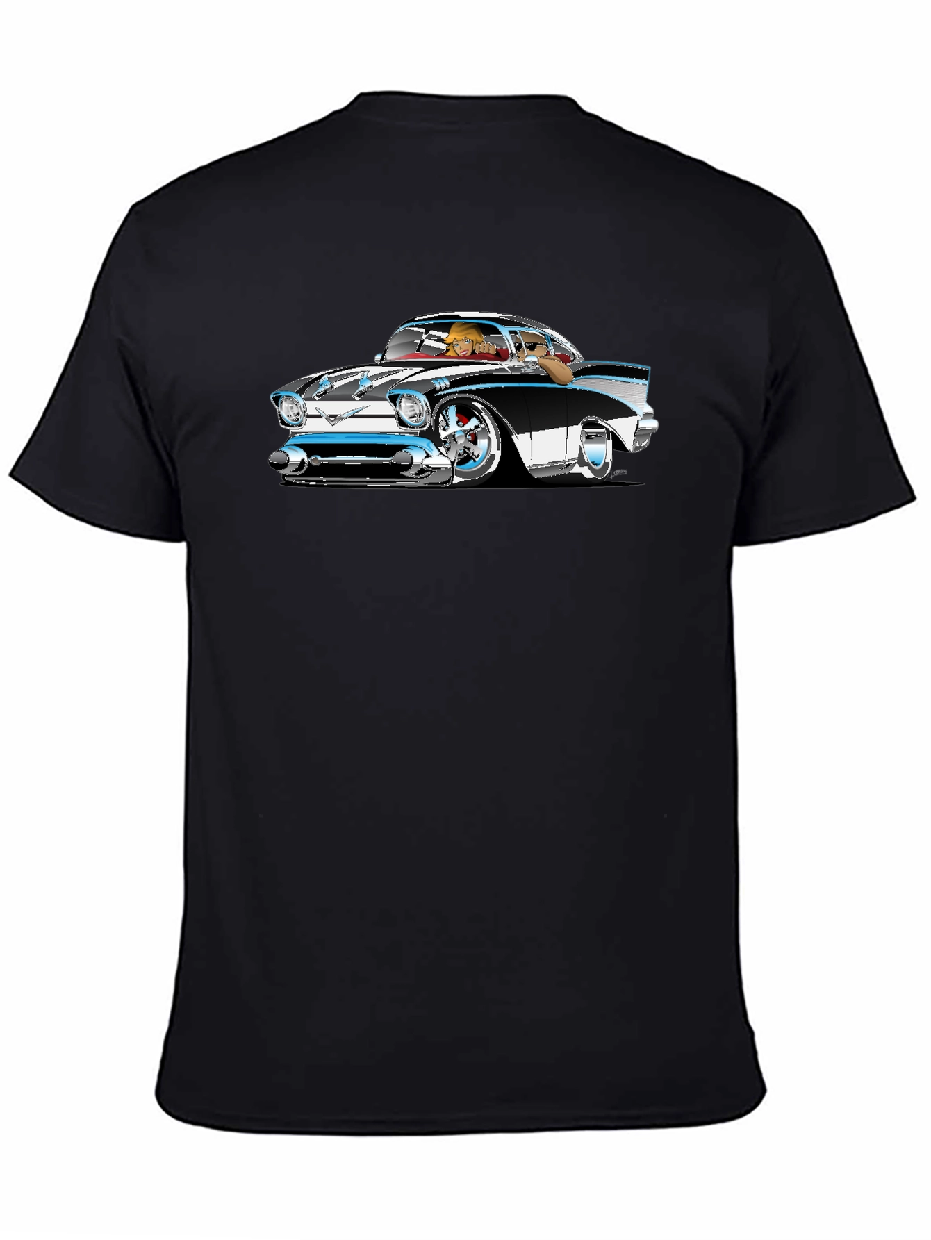 Classic Car Cartoon Graphic T-Shirt
