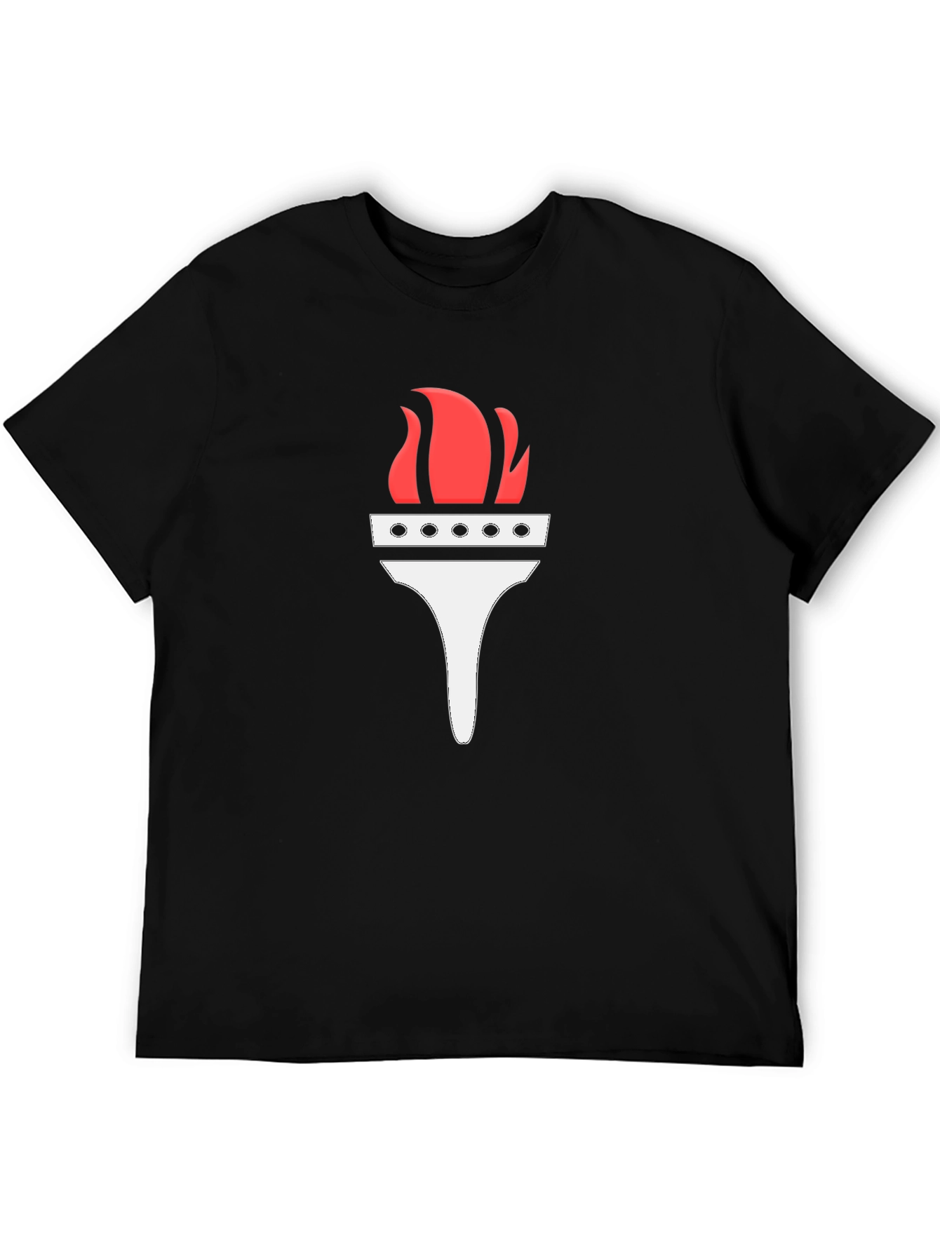 Torch Graphic Tee - Black Cotton T-Shirt
