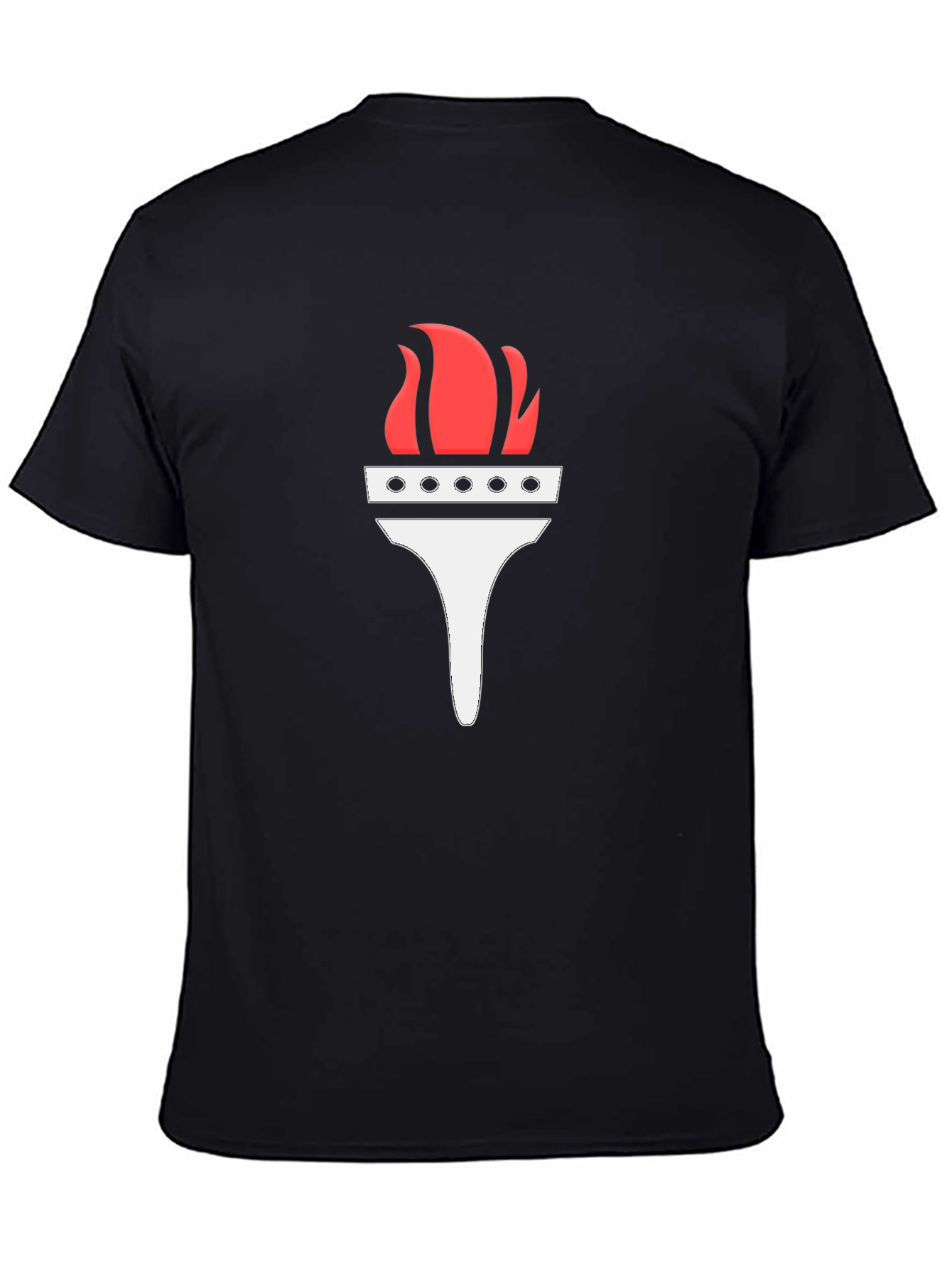 Torch Graphic Tee - Black Cotton T-Shirt