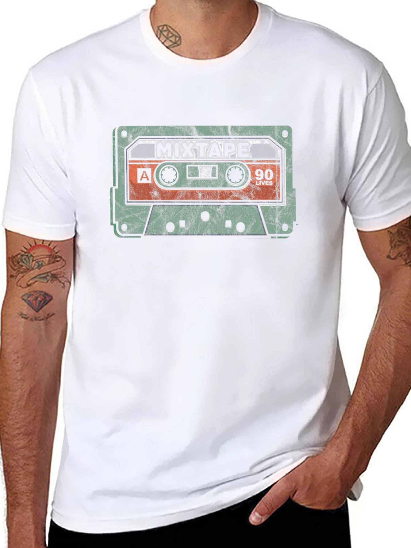 Retro Mixtape Graphic T-Shirt - 90s Nostalgia