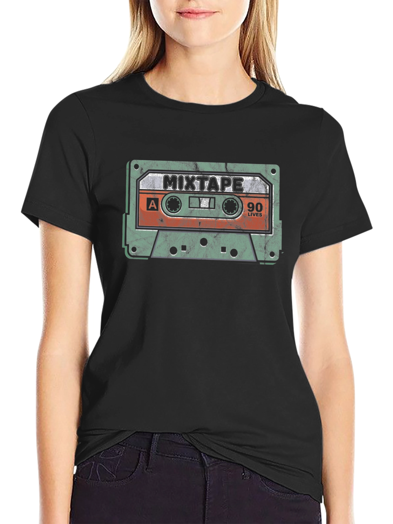 Retro Mixtape Graphic T-Shirt - 90s Nostalgia