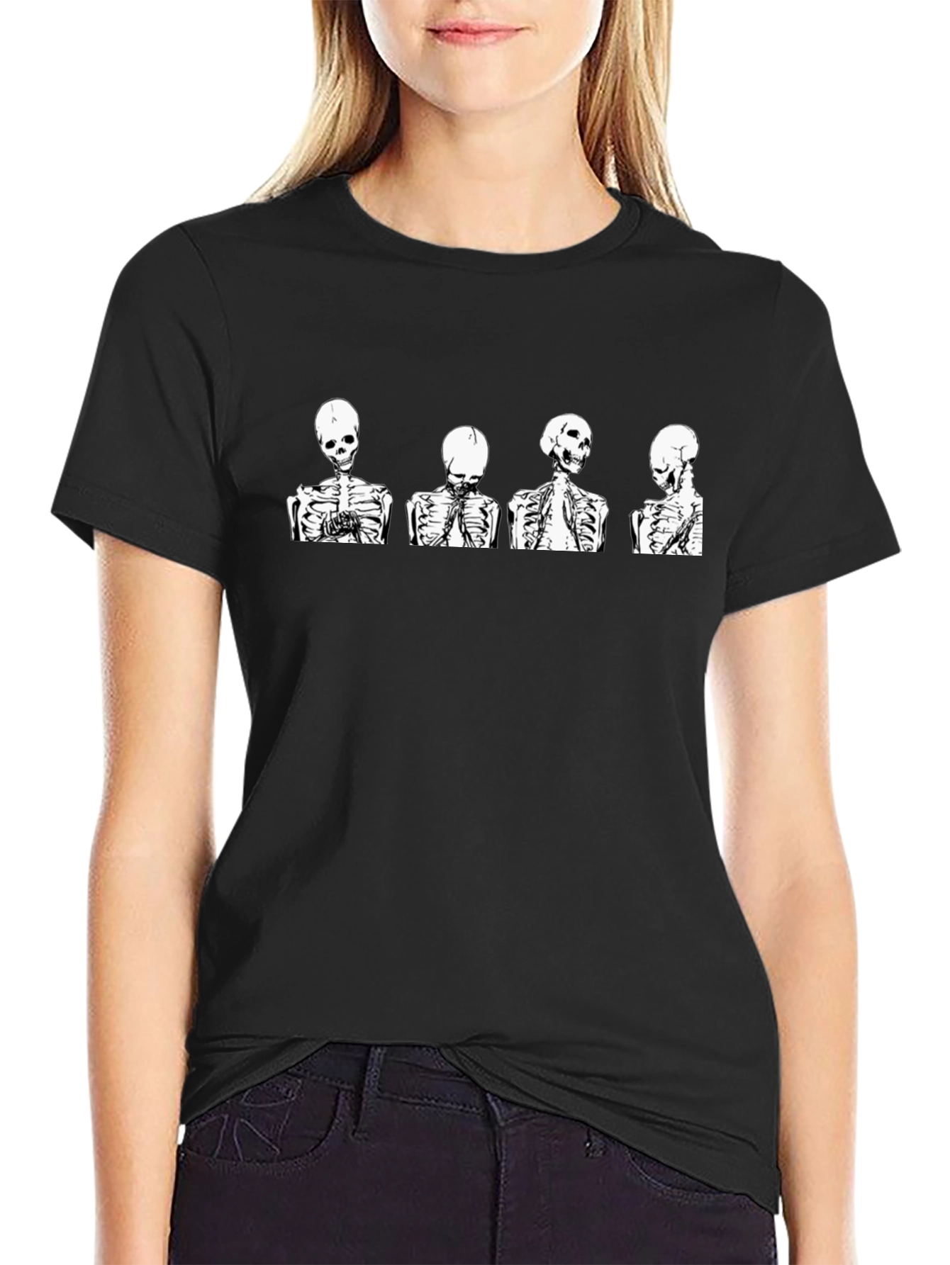 Skeleton Graphic Tee - Unique Halloween Style