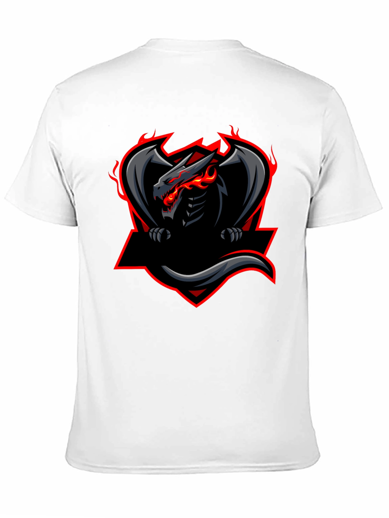 Mens Black Dragon Graphic Tee