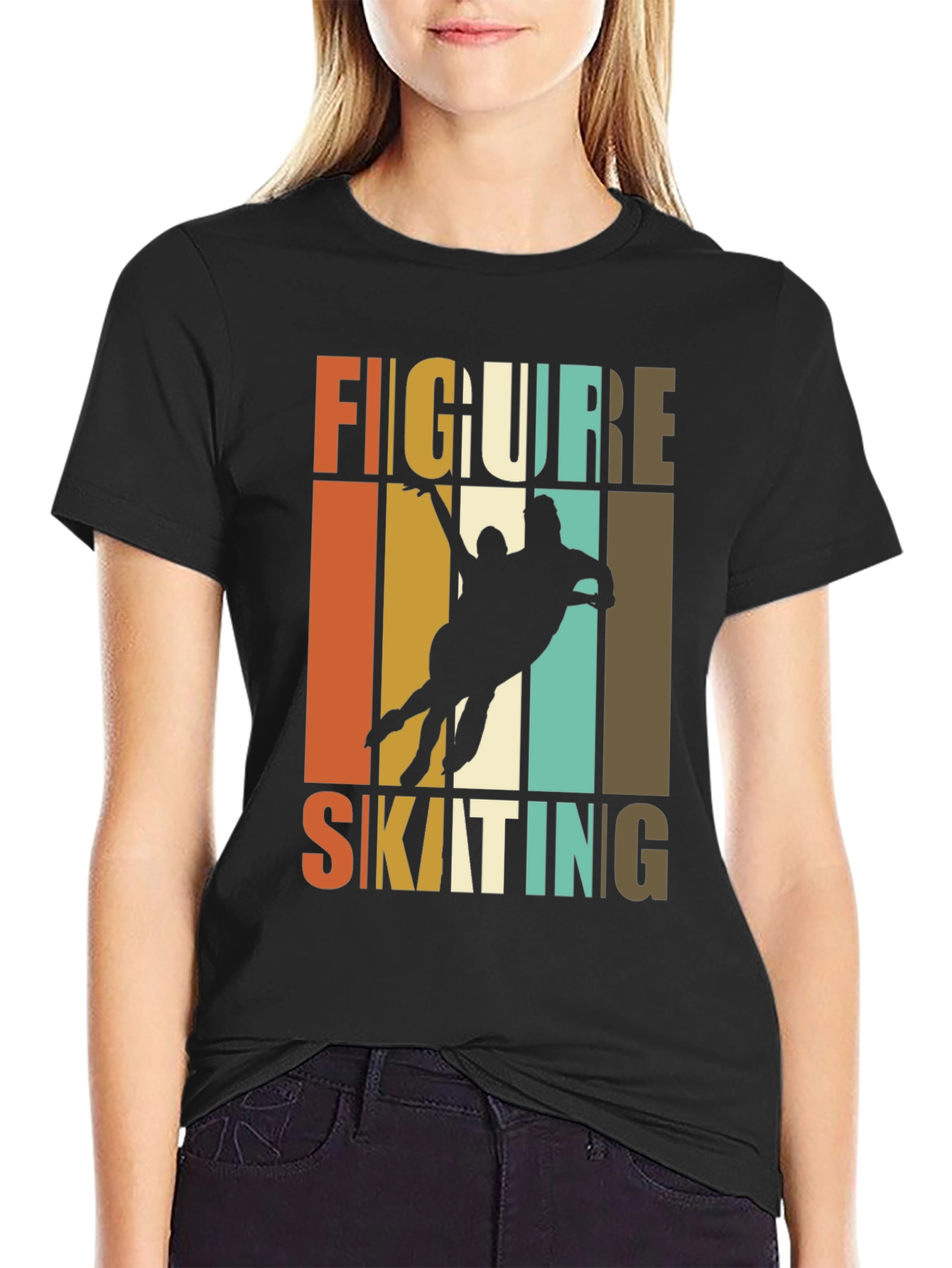 Retro Figure Skating T-Shirt | Ice Skating Graphic Tee