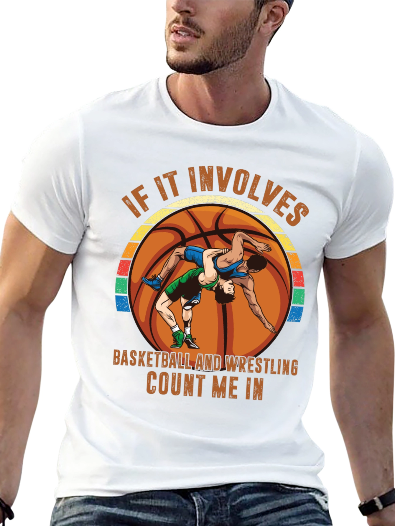 Basketball Wrestling T-Shirt - Count Me In!
