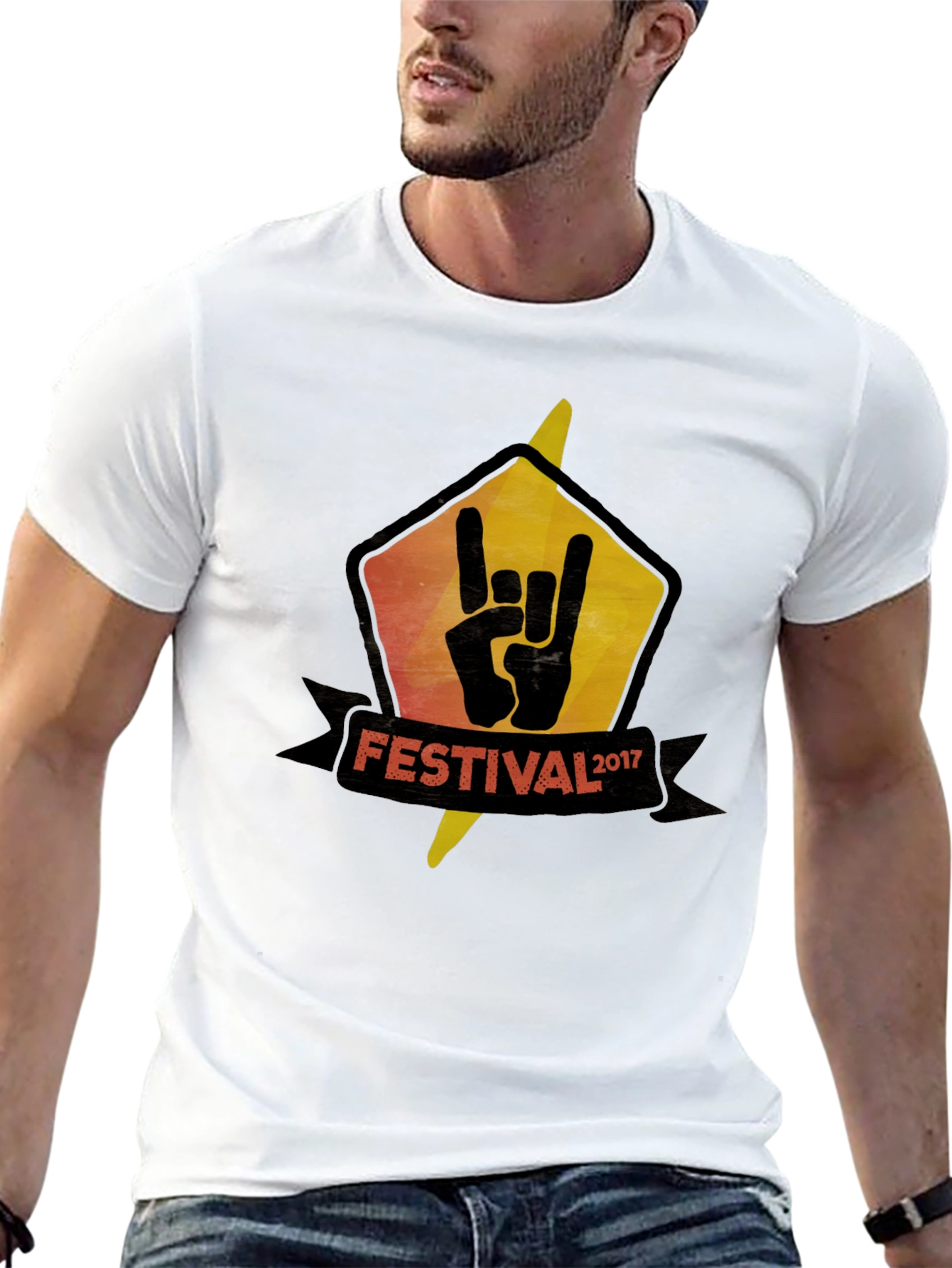 Festival 2017 Rock On Black T-Shirt