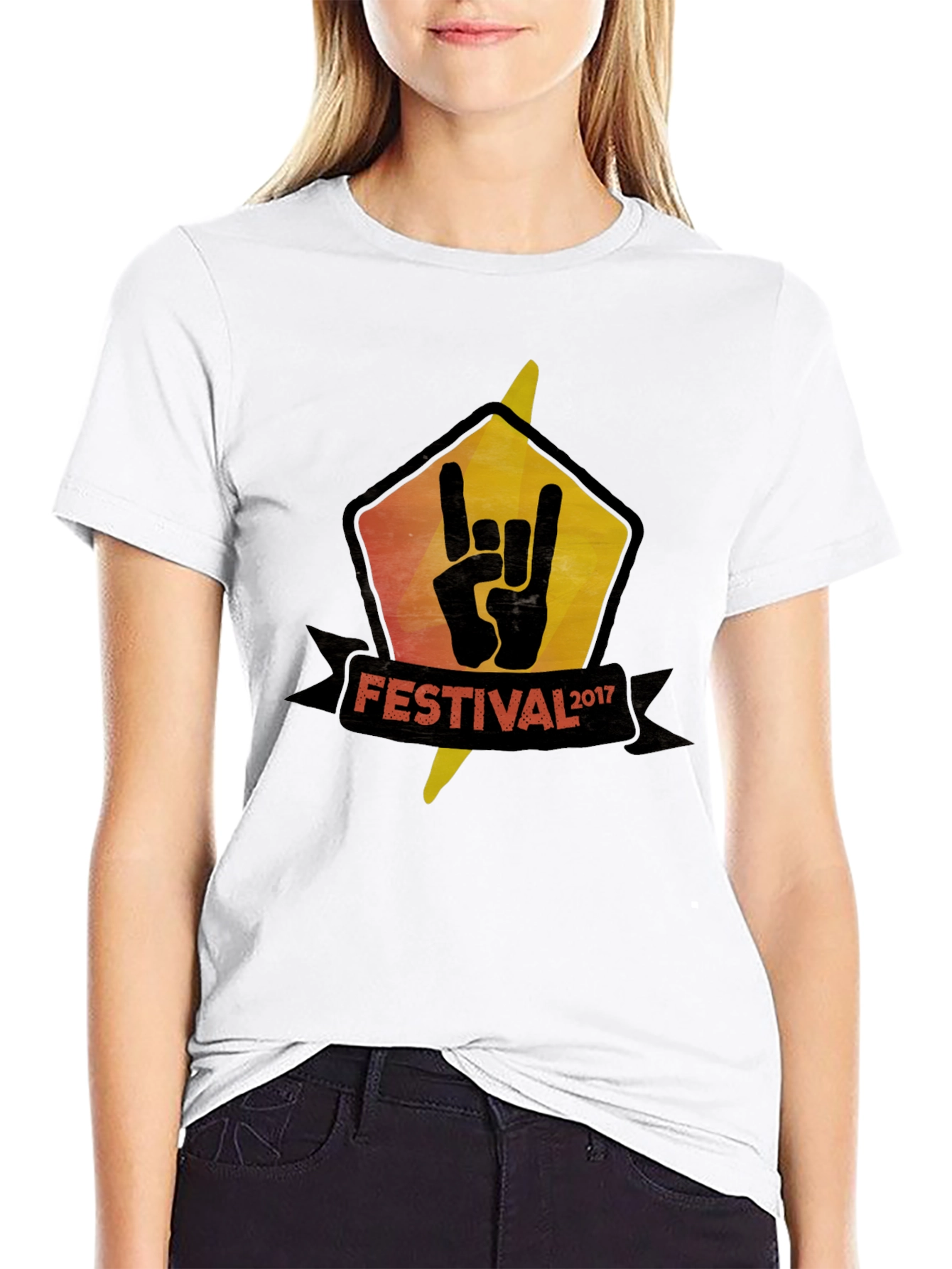 Festival 2017 Rock On Black T-Shirt