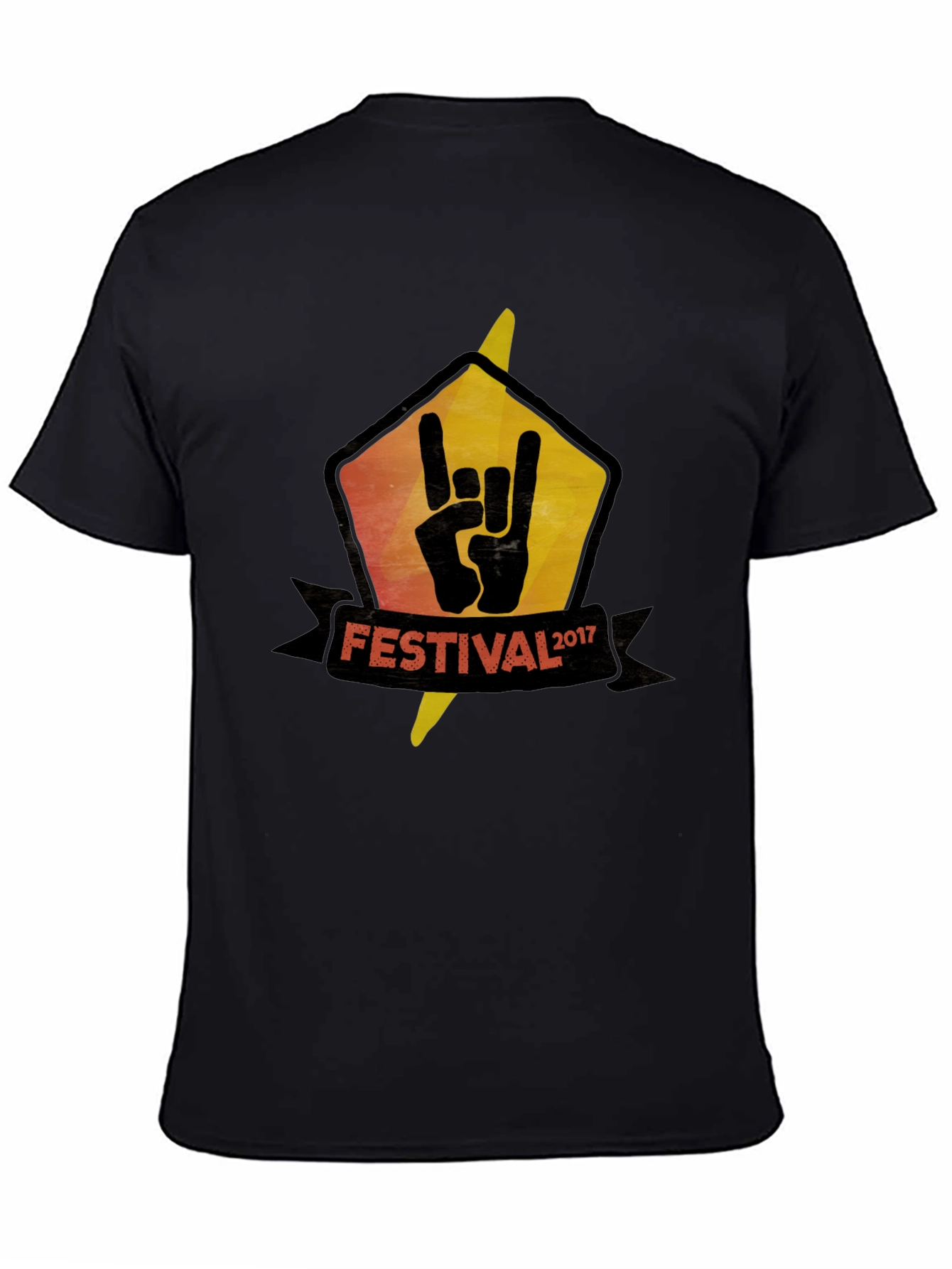 Festival 2017 Rock On Black T-Shirt