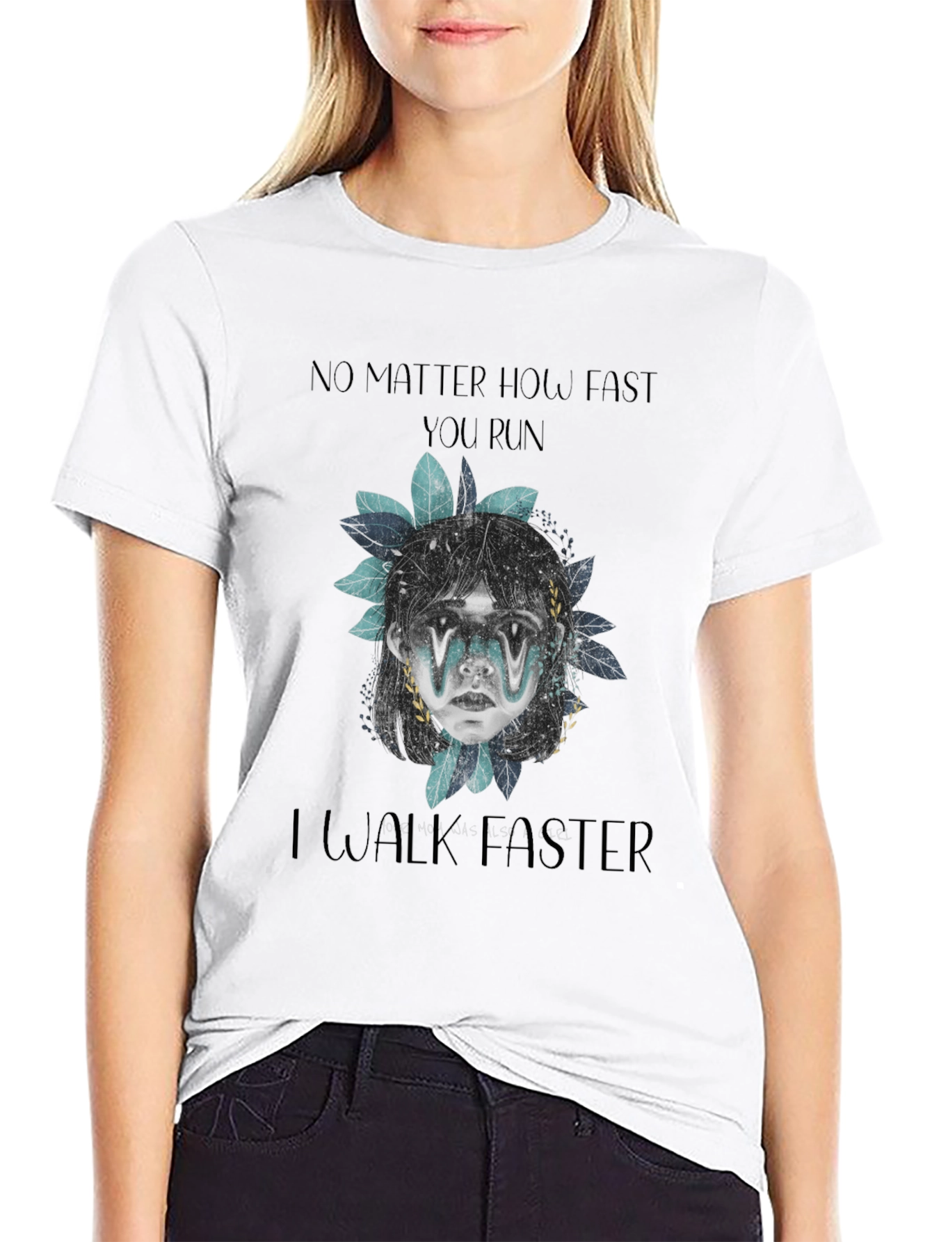 No Matter How Fast Graphic Print Tee