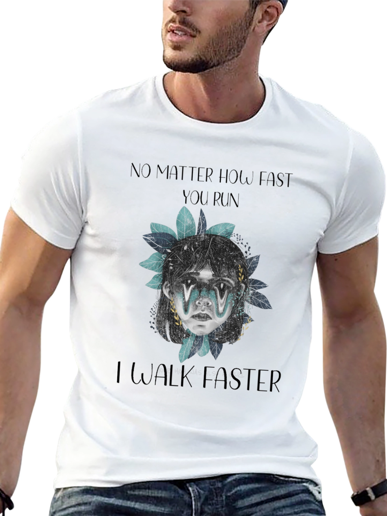 No Matter How Fast Graphic Print Tee