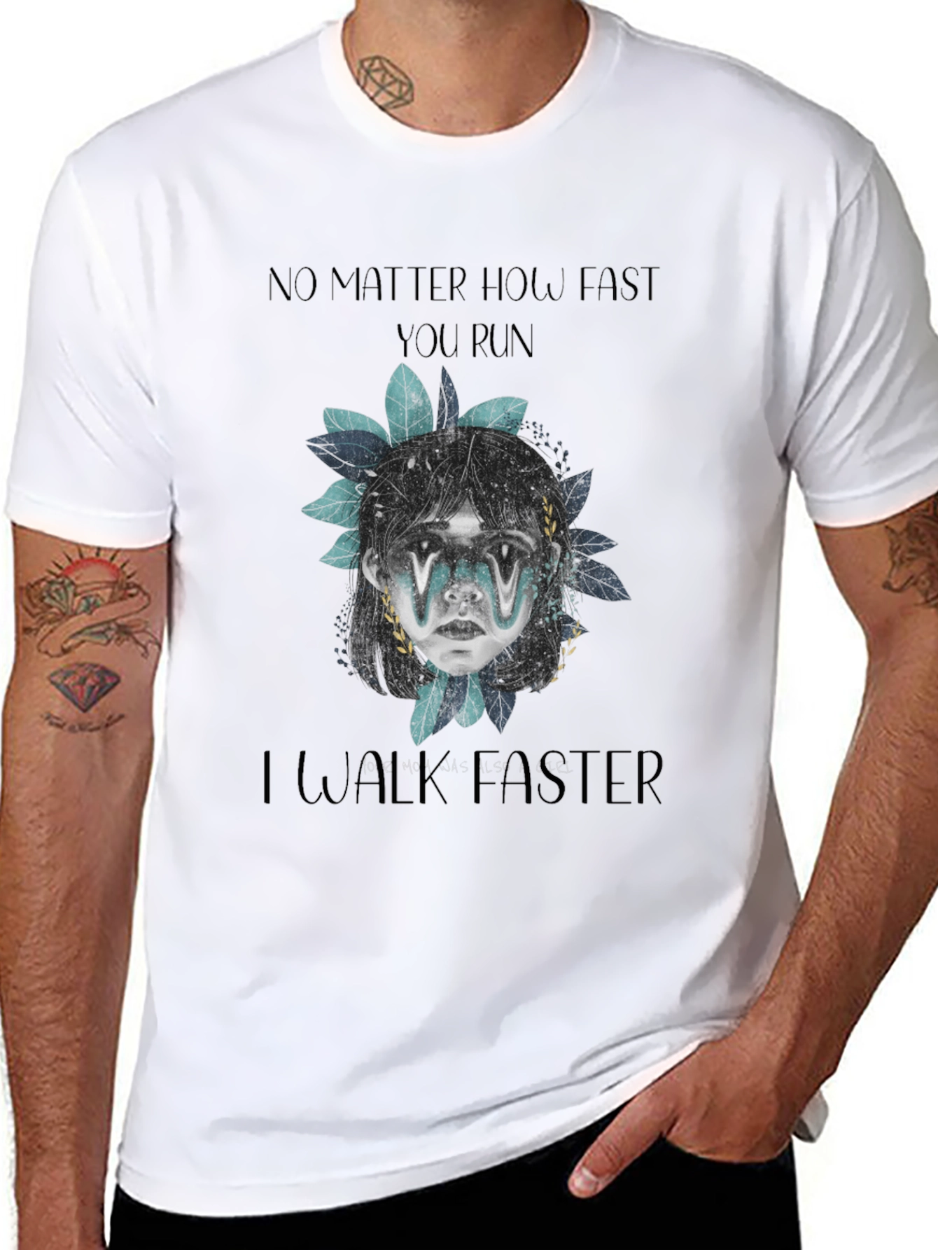 No Matter How Fast Graphic Print Tee