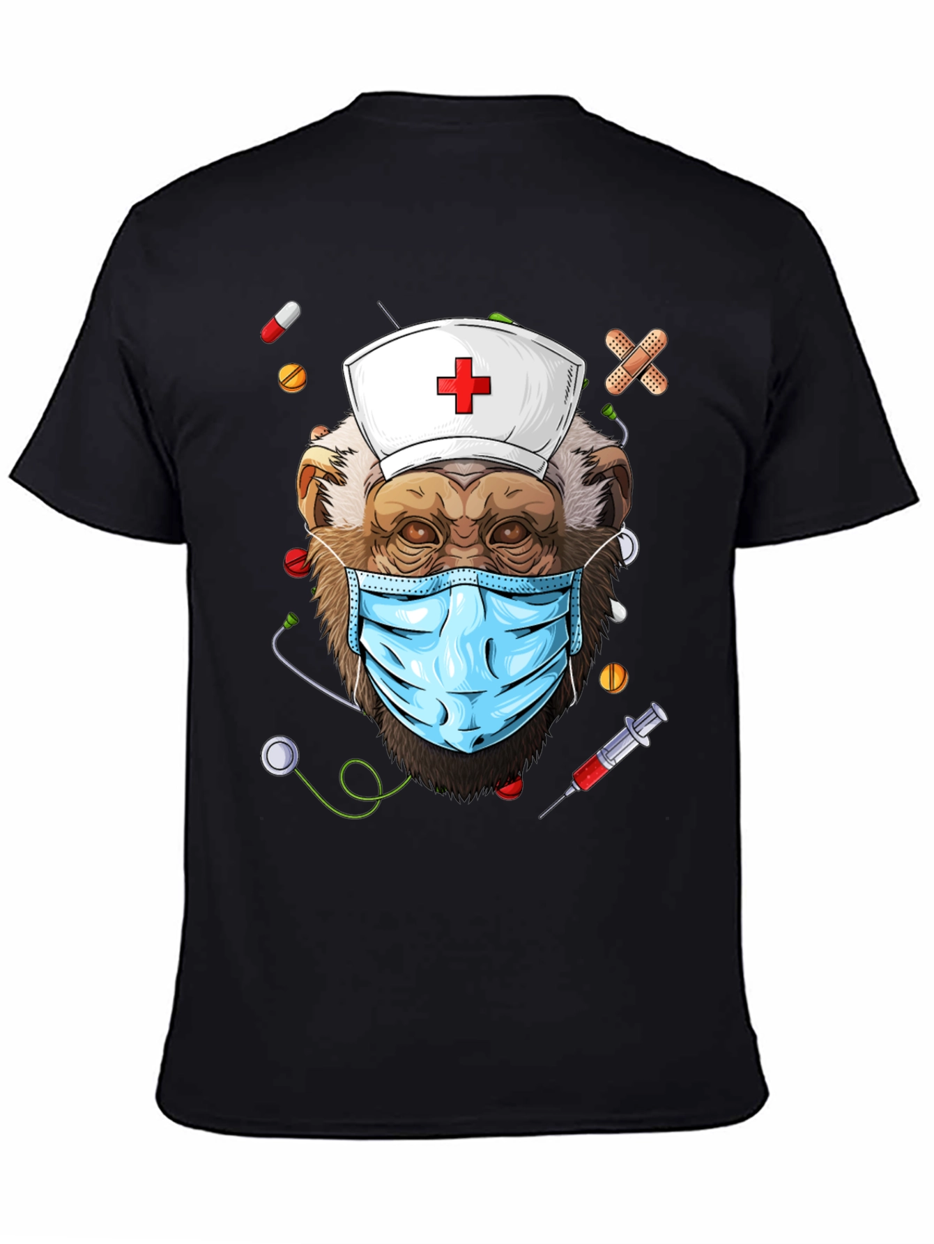 Nurse Monkey Graphic T-Shirt - Unique & Fun Design!