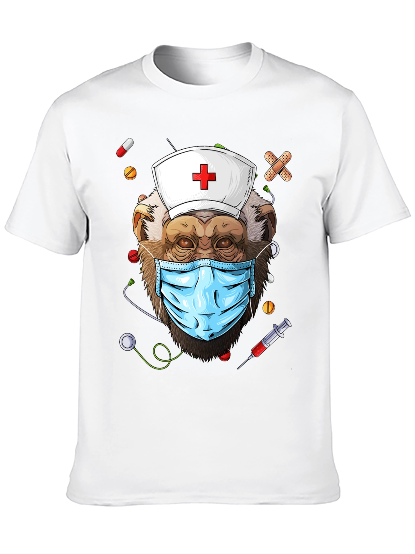 Nurse Monkey Graphic T-Shirt - Unique & Fun Design!