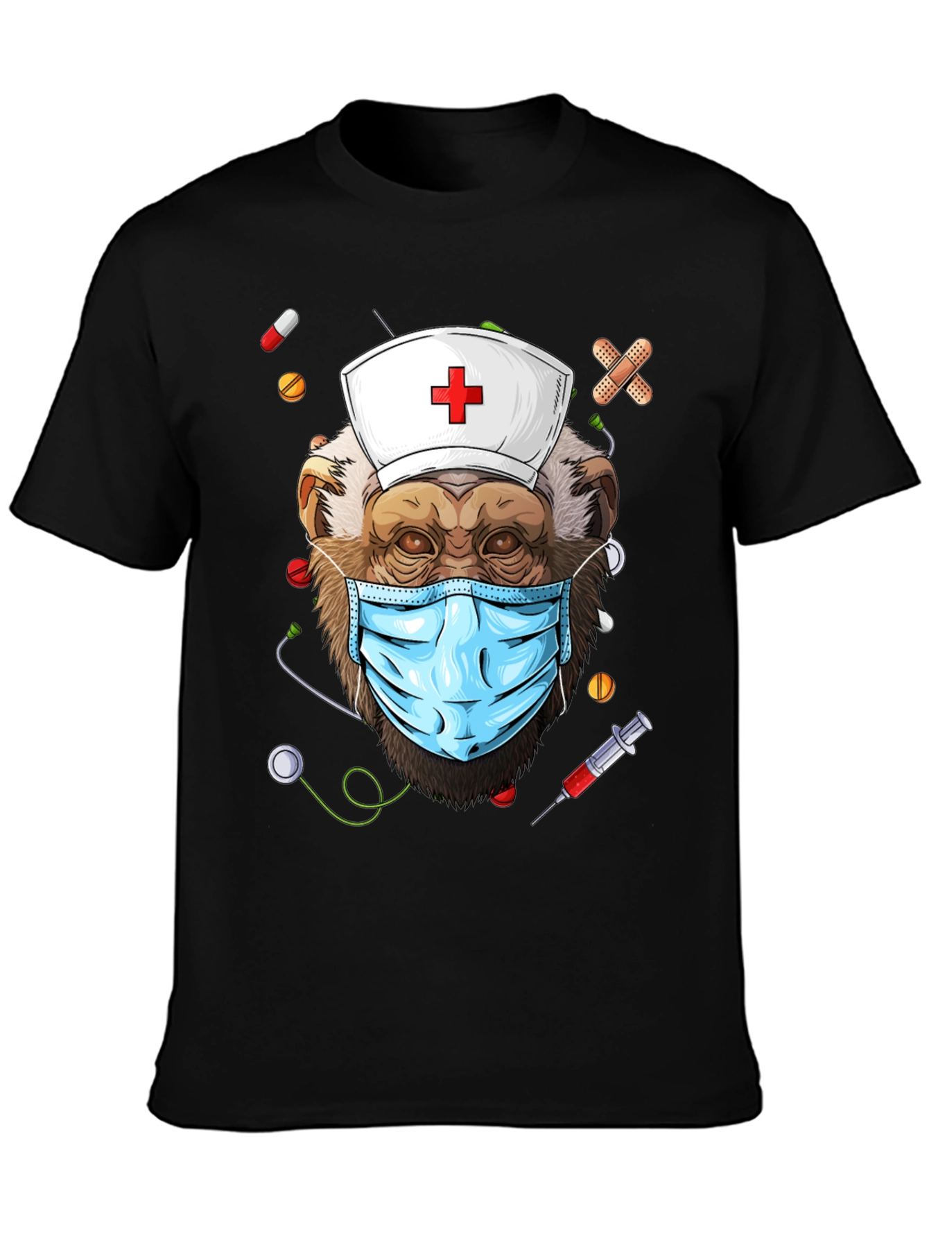 Nurse Monkey Graphic T-Shirt - Unique & Fun Design!