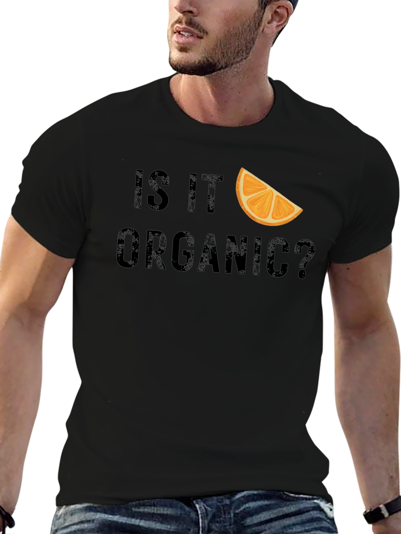 Is It Organic? Graphic Print Crew Neck T-Shirt