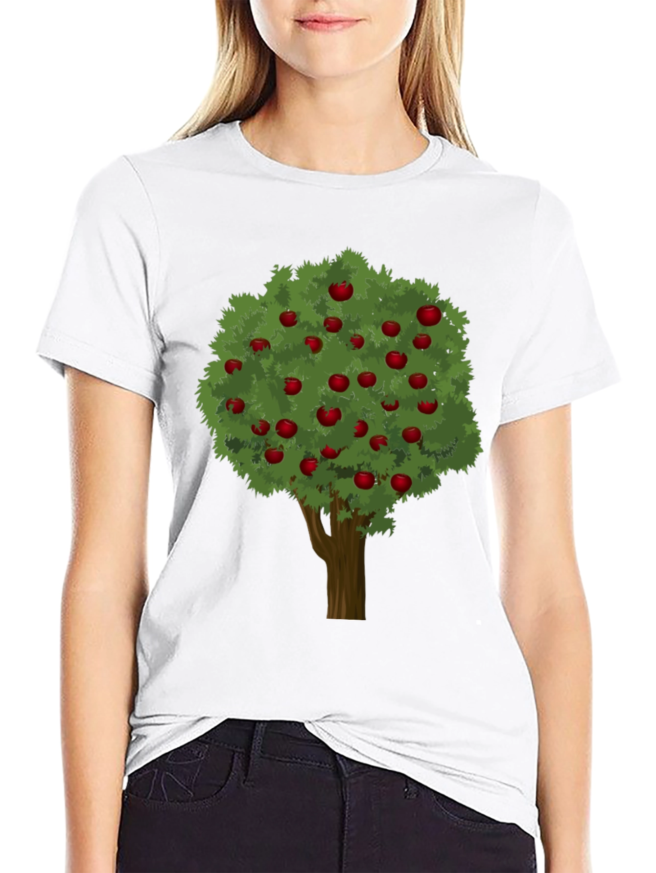 Apple Tree Graphic Tee - Unisex Black T-Shirt
