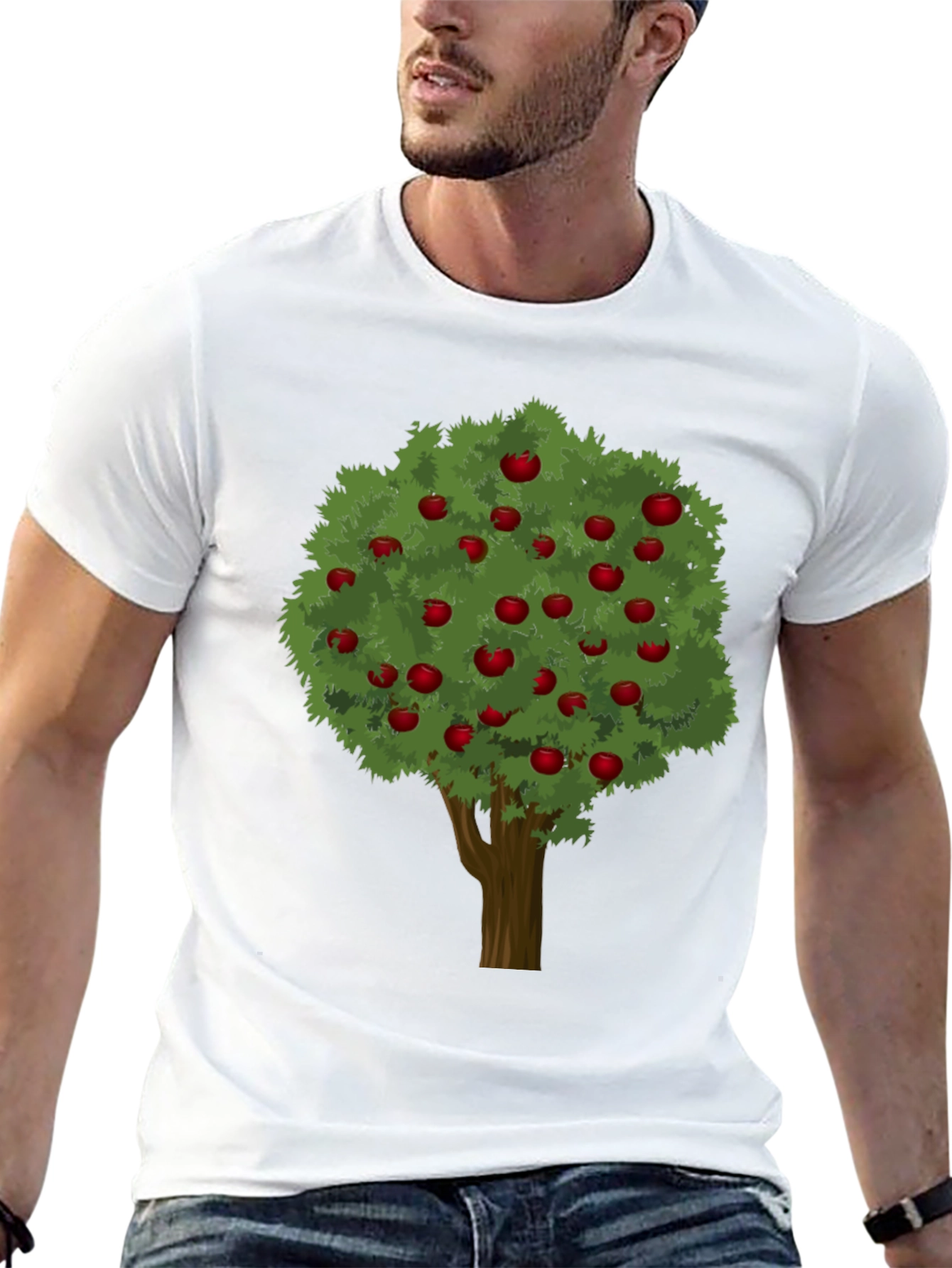 Apple Tree Graphic Tee - Unisex Black T-Shirt
