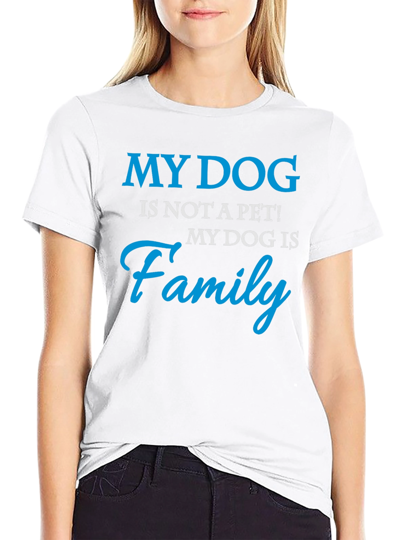 My Dog is Family Graphic Tee - Black