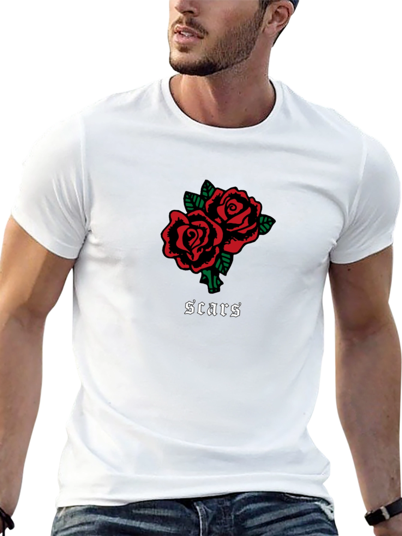 Roses & Scars Graphic Tee - Black