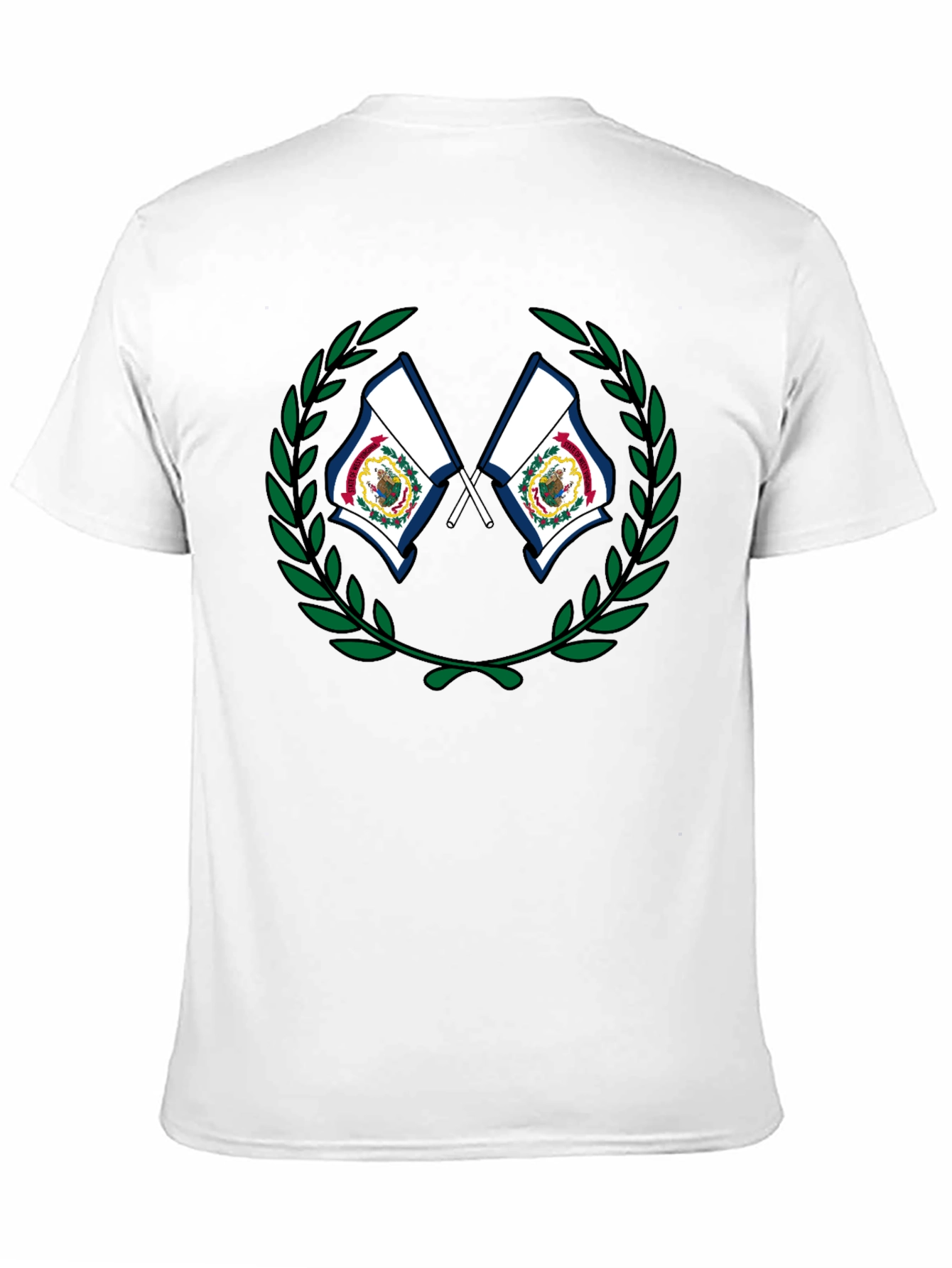 West Virginia Flag Wreath Graphic T-Shirt