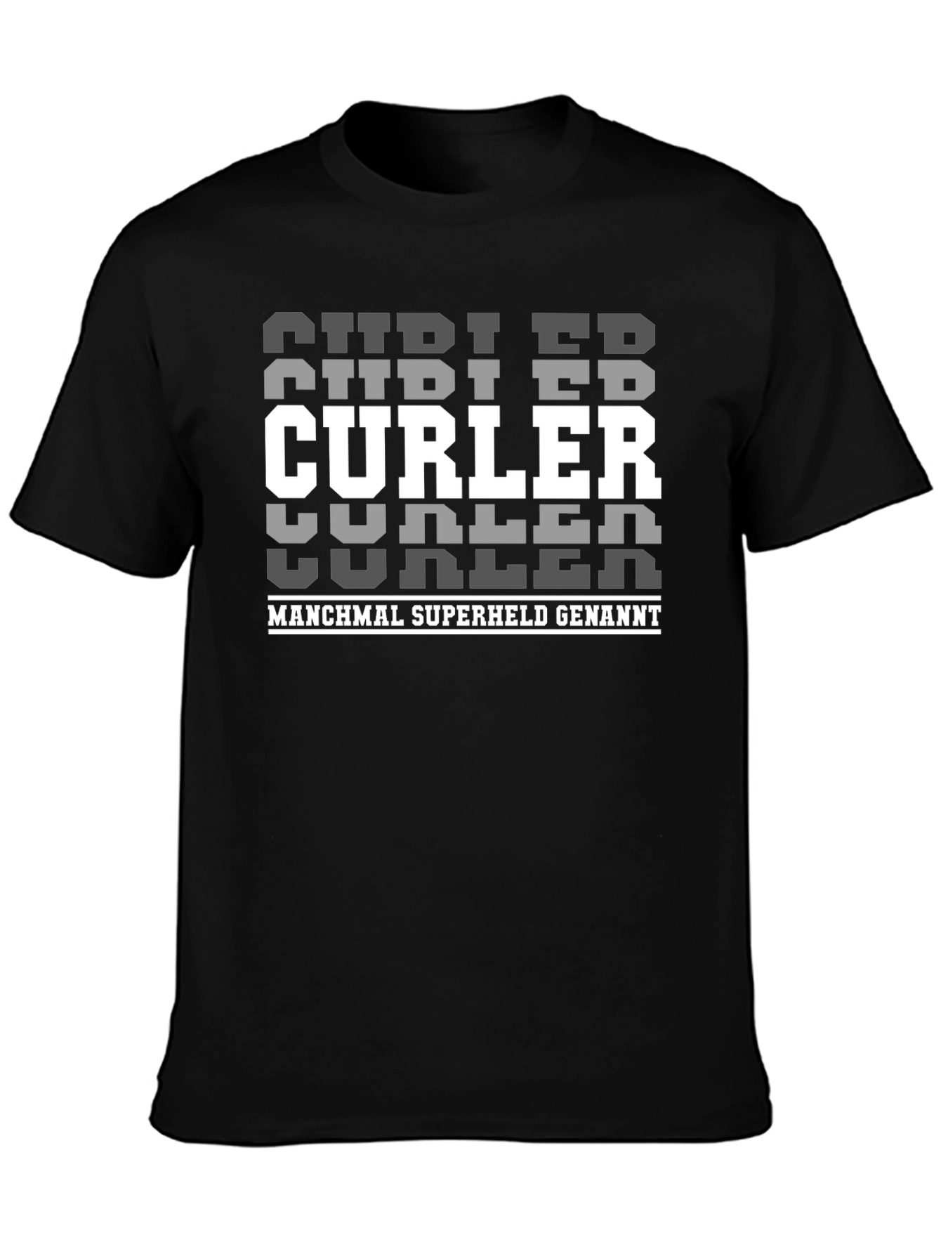 Curler Superheld T-Shirt - Black