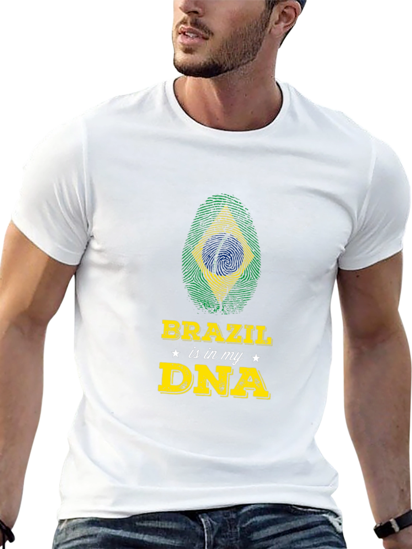 Brazil in my DNA T-Shirt - Black Graphic Tee