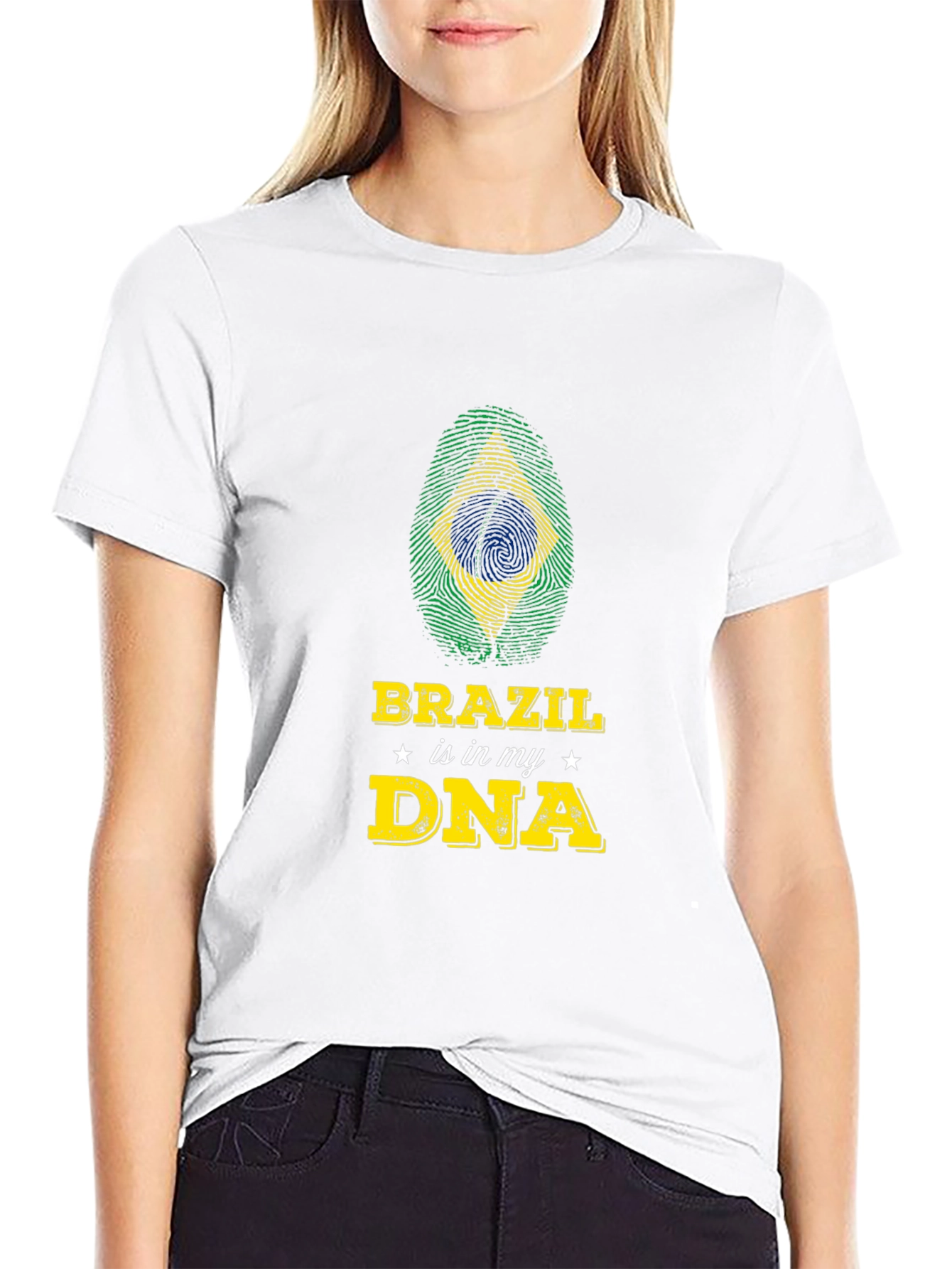 Brazil in my DNA T-Shirt - Black Graphic Tee
