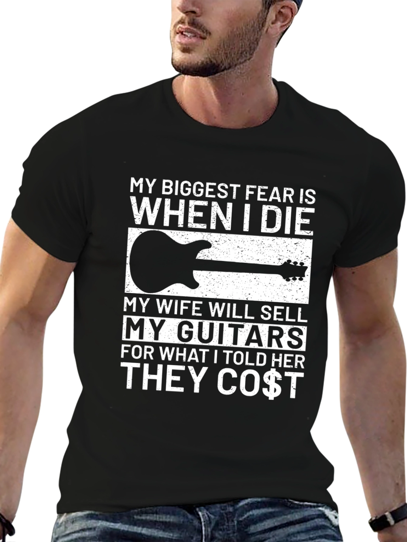 Funny Guitarist T-Shirt - My Biggest Fear Joke Tee