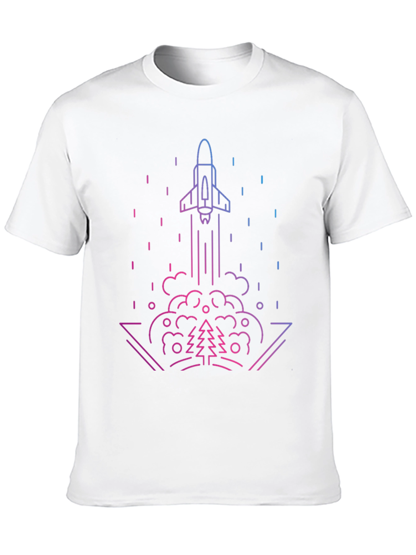 Rocket Launch Graphic Tee - Gradient Design