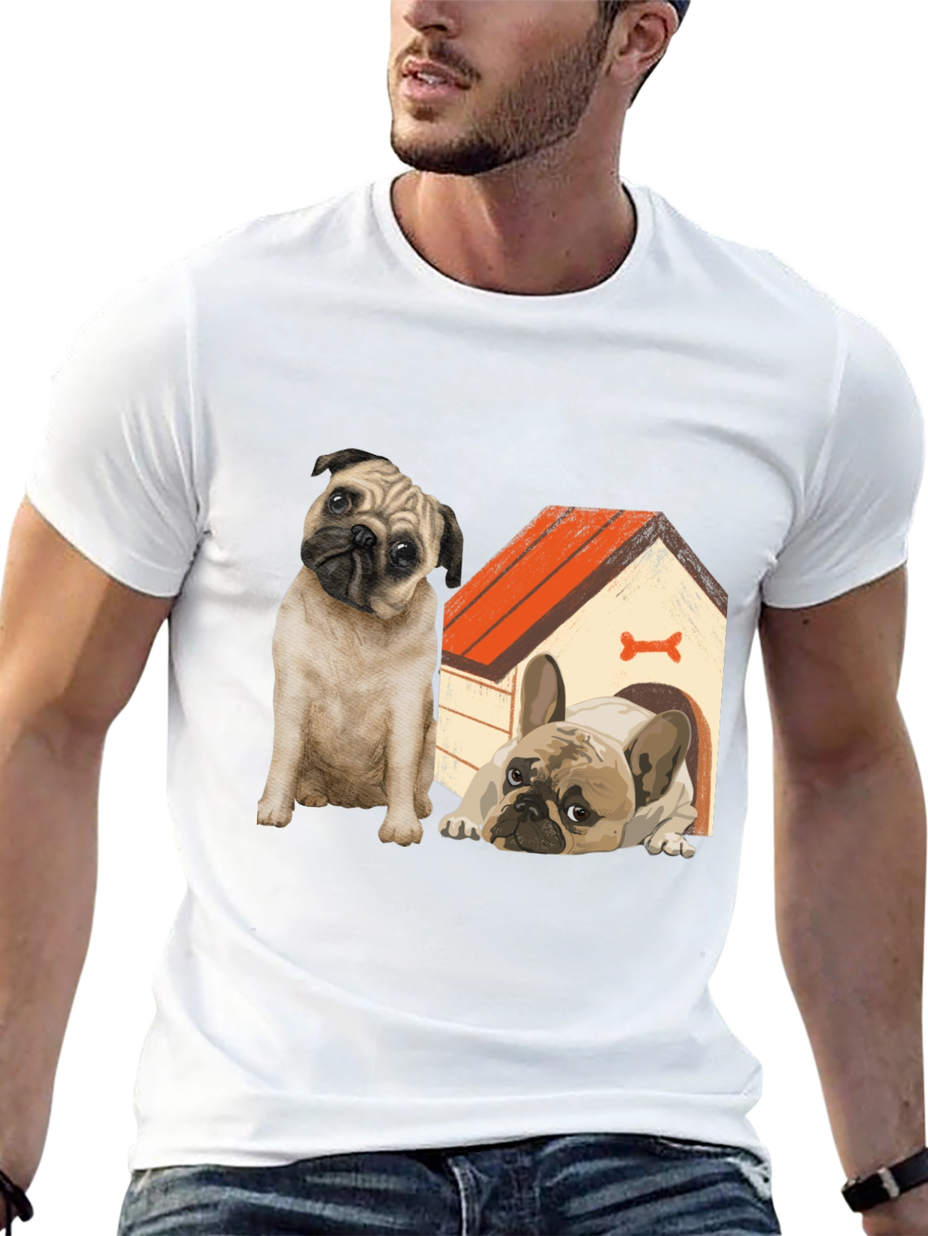 Dog Lover T-Shirt: Pug & French Bulldog Design